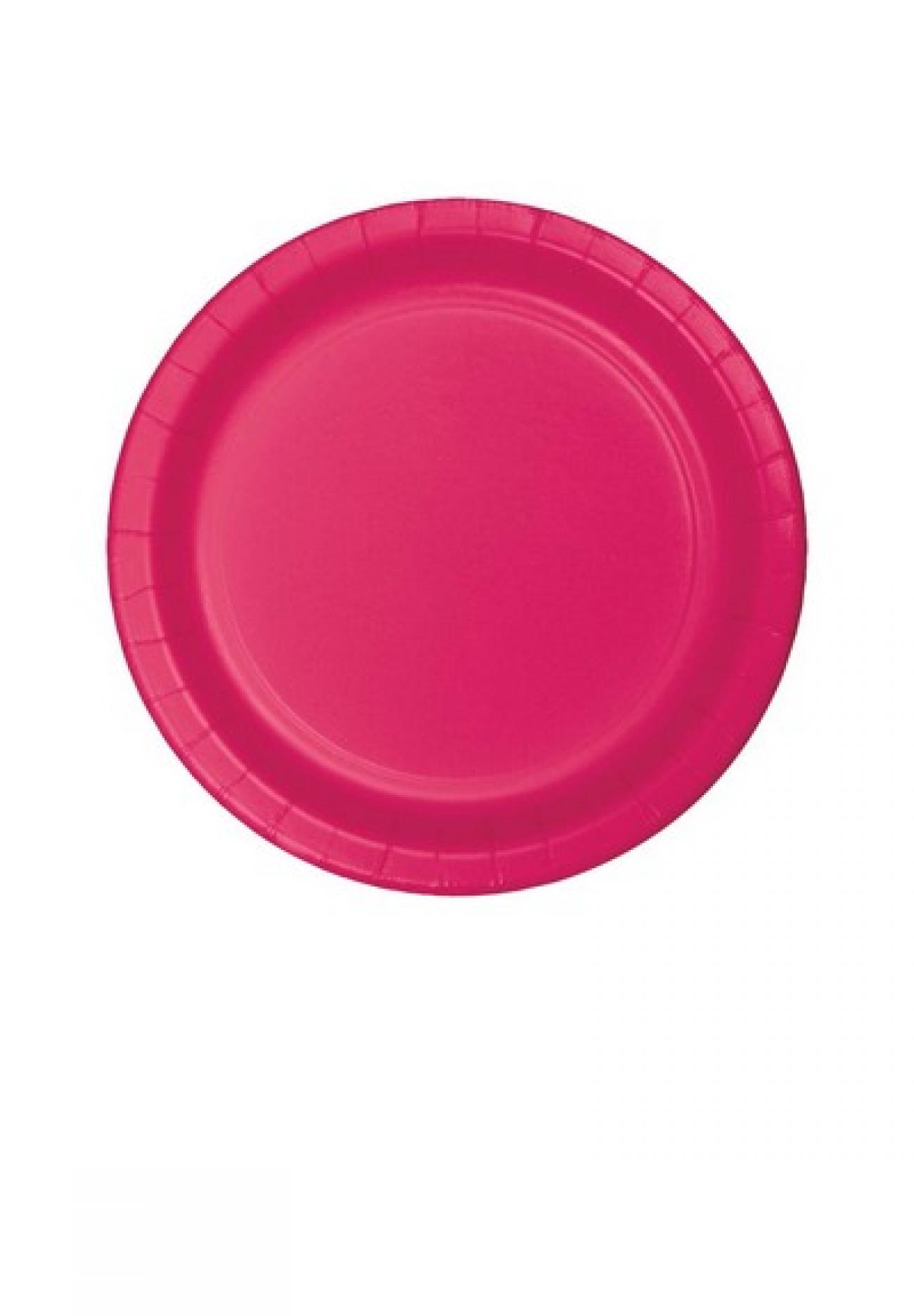 Piatto carta 18 cm, Fuxia Magenta  24 pz