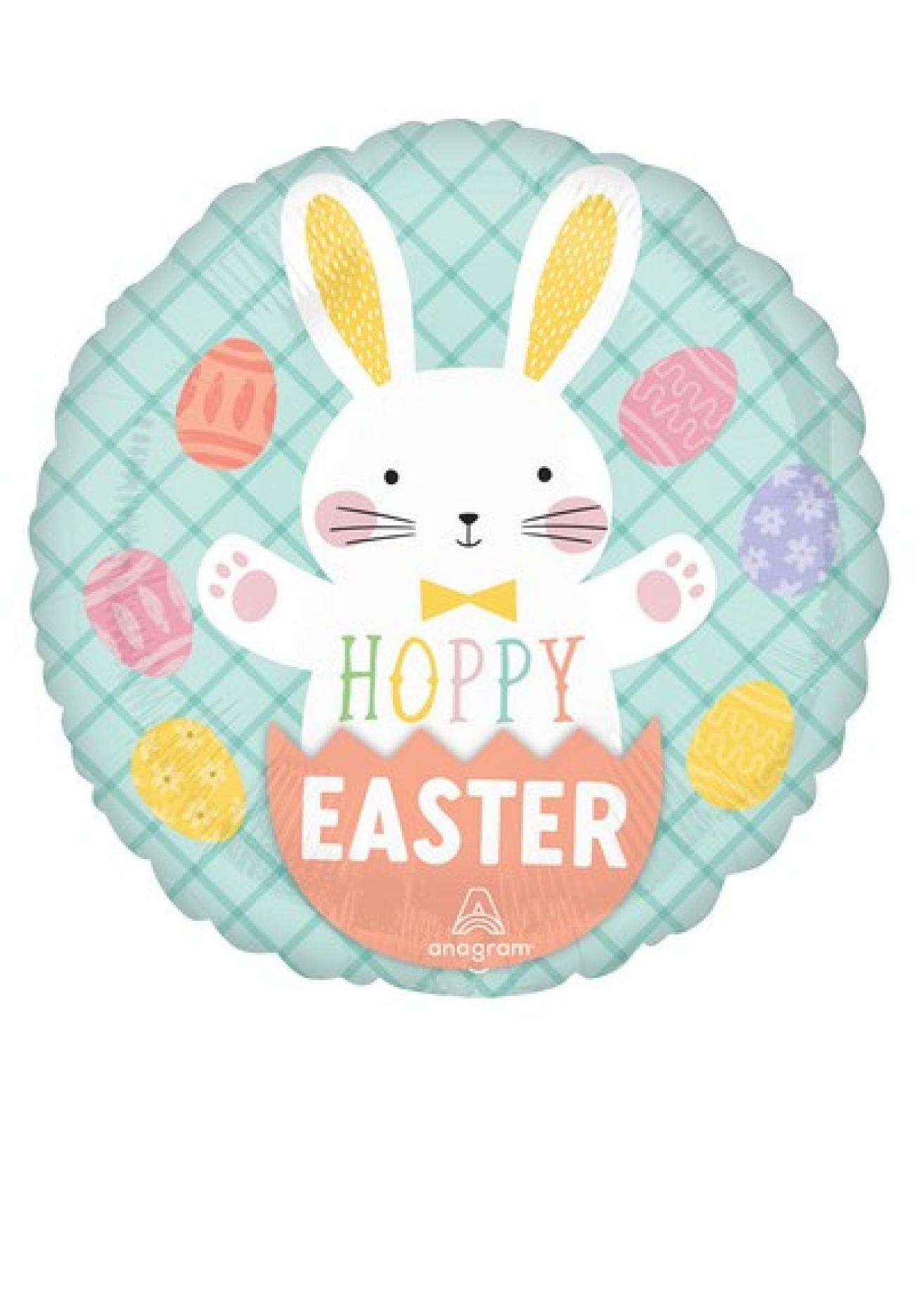 Pallone foil Standard 17" - 42 cm Hoppy Easter Bunny & Eggs