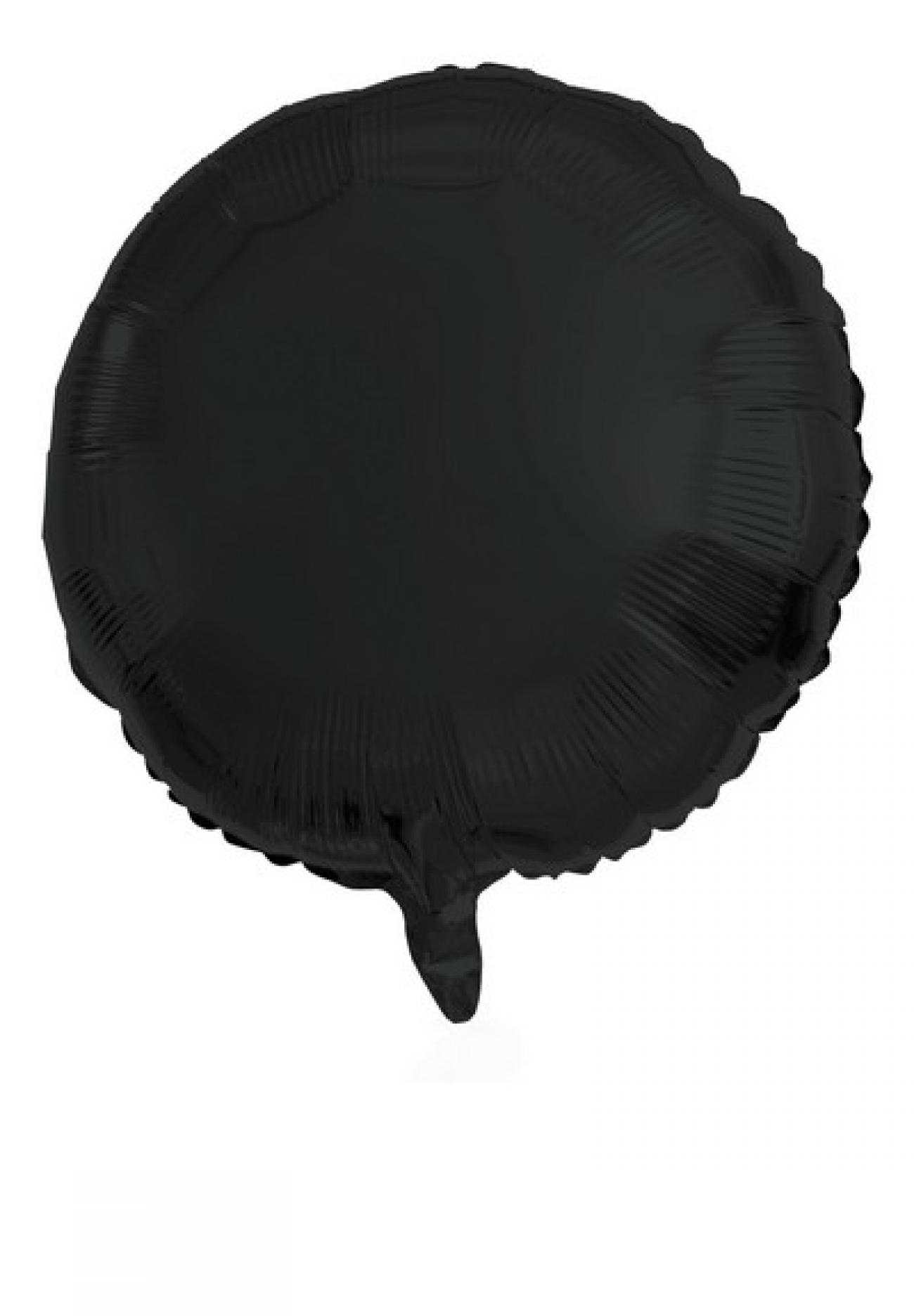 Pallone foil 18" - 45 cm Tondo nero satinato