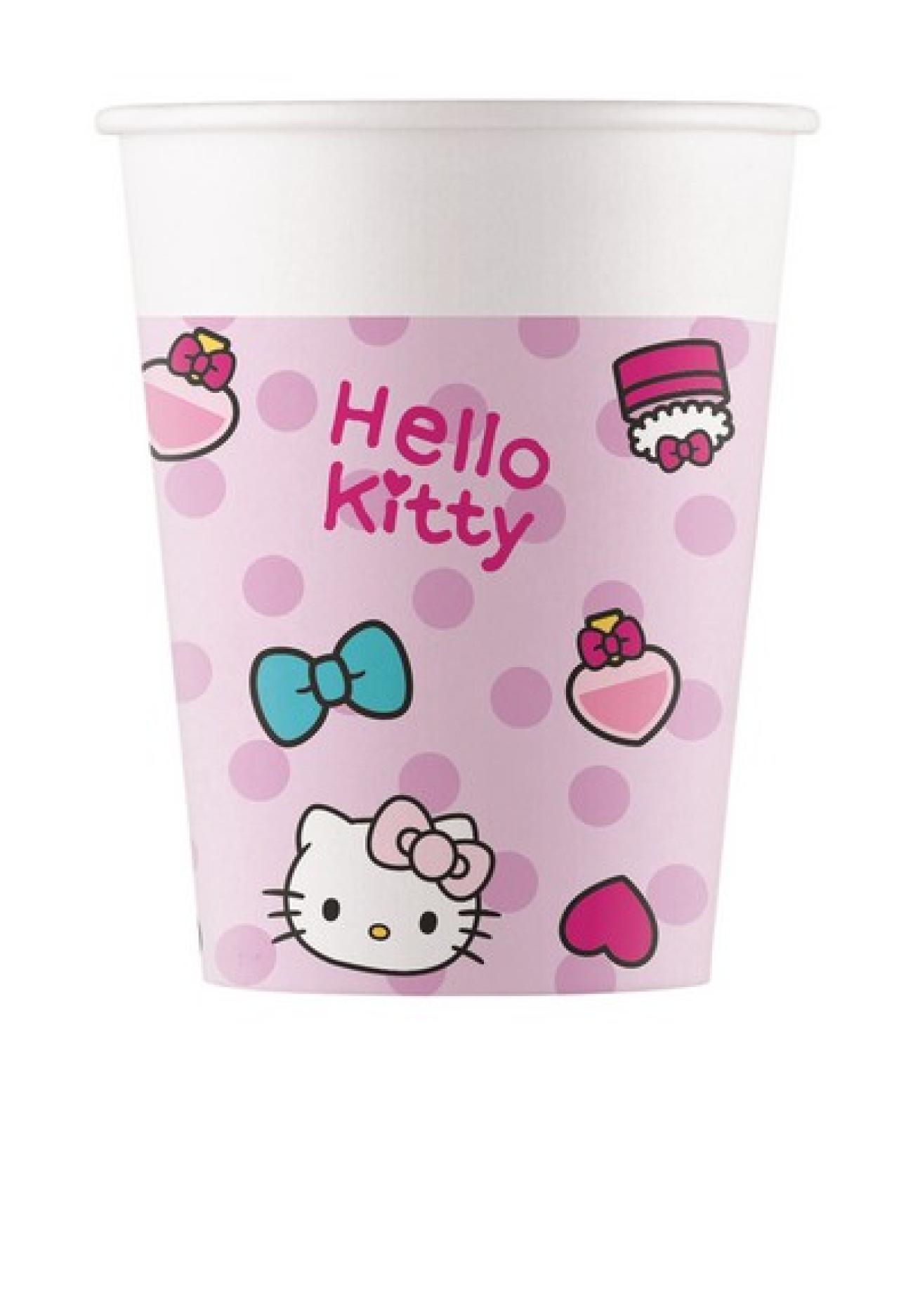 Bicchiere carta 8 pz FSC * Hello Kitty Fashion Q - 8 pezzi