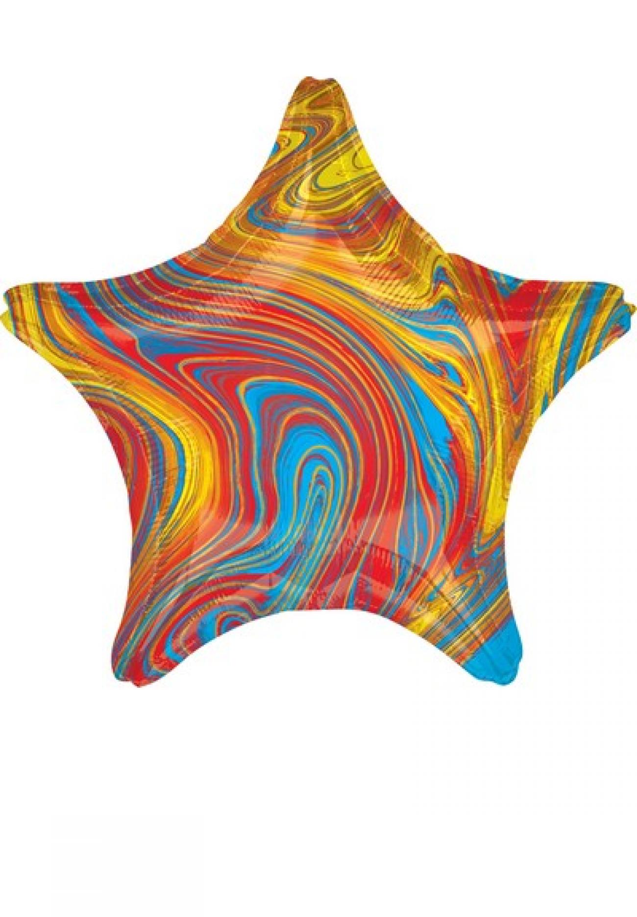 Pallone foil 18" - 45 cm Stella Marblez Colorful