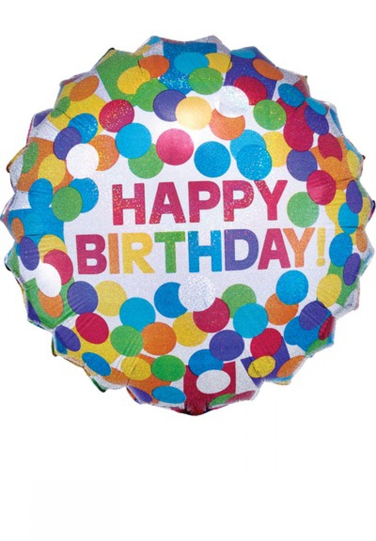 Pallone foil Jumbo 71 x 71 cm Rainbow Birthday