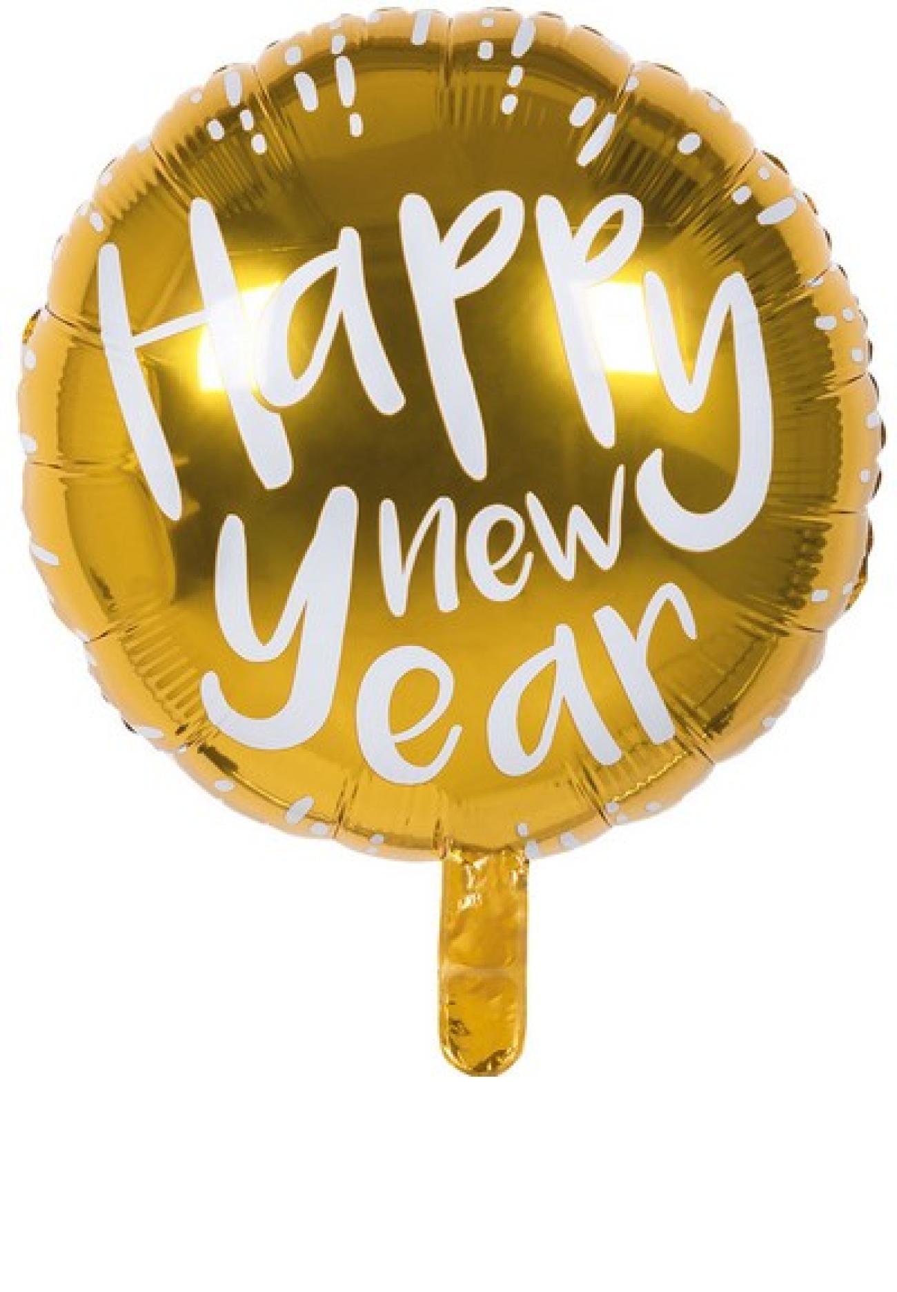 Pallone foil 18" - 45 cm Happy New Year