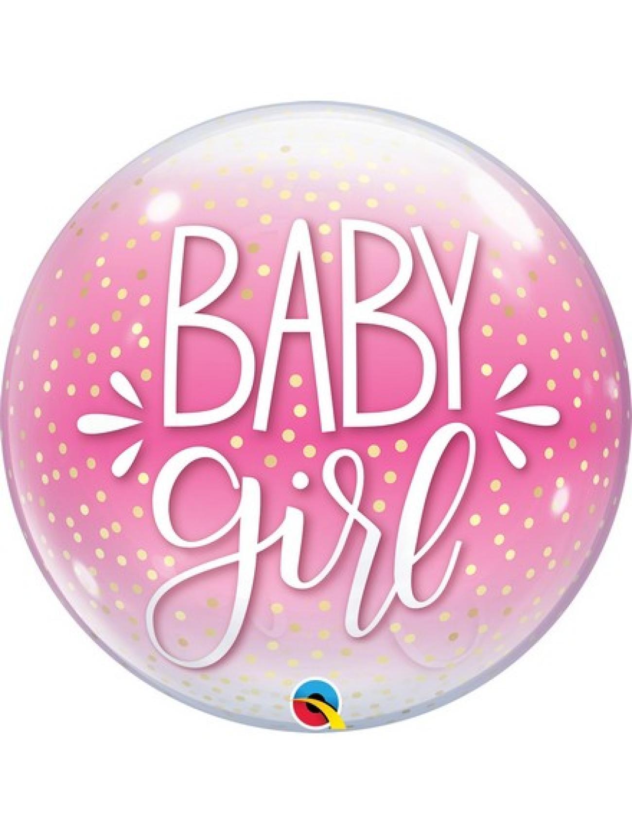 Pallone Bubble 22"-56 cm Baby Girl