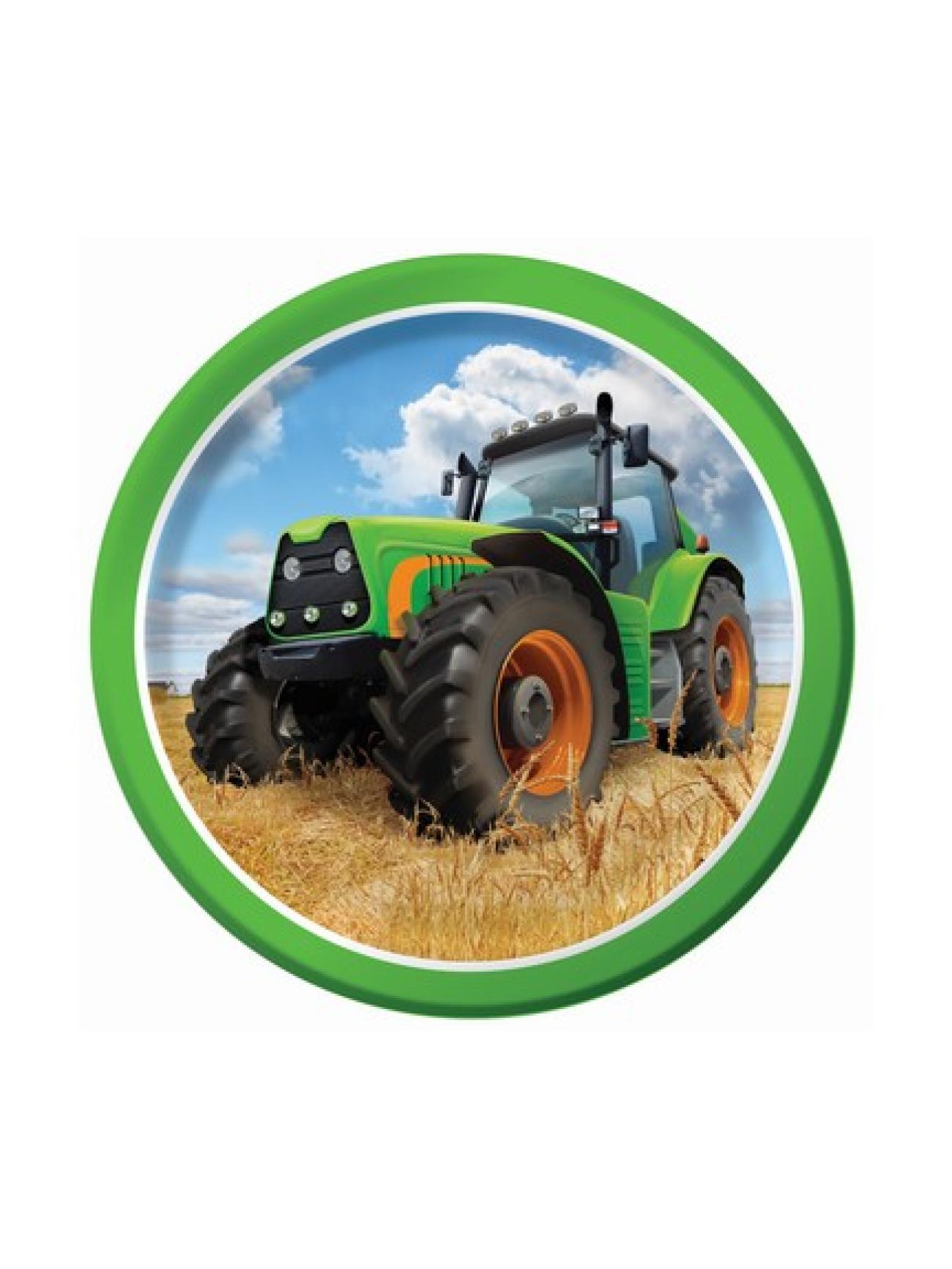 Piatto 18 cm Trattore - Tractor Time - 8 pezzi