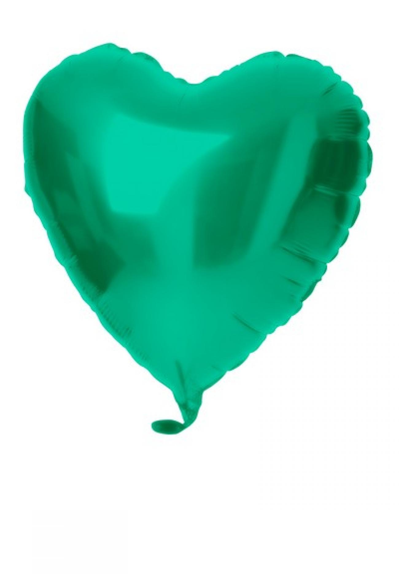 Pallone foil 18" - 45 cm Cuore verde satinato