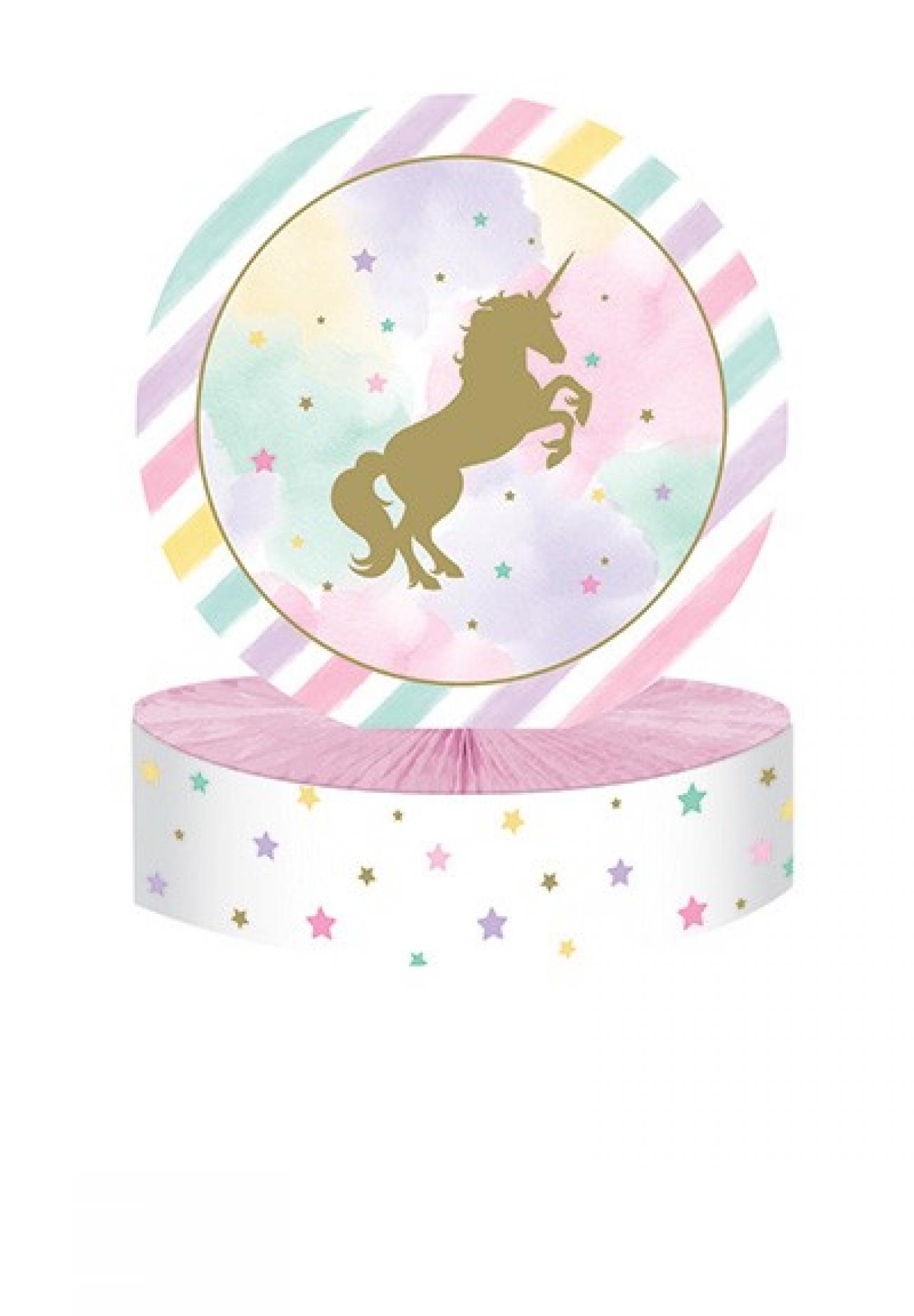 Centrotavola nido d'ape 30 x 23 cm Unicorn Sparkle