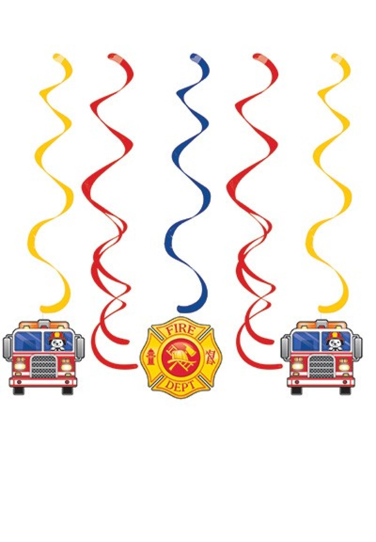 DNG DZY FOIL 6/5CT FLAMING FIRE TRUCK - 5 pezzi