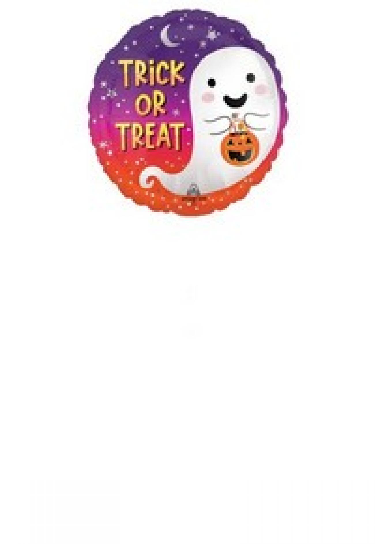 Pallone foil mini 9" - 23 cm Satin Trick or Treat - SI GONFIA AD ARIA