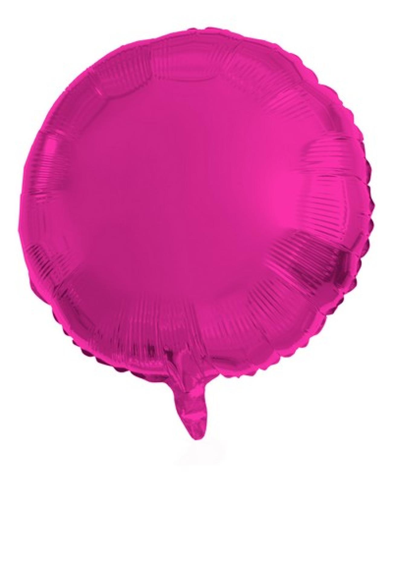 Pallone foil 18" - 45 cm Tondo magenta lucido