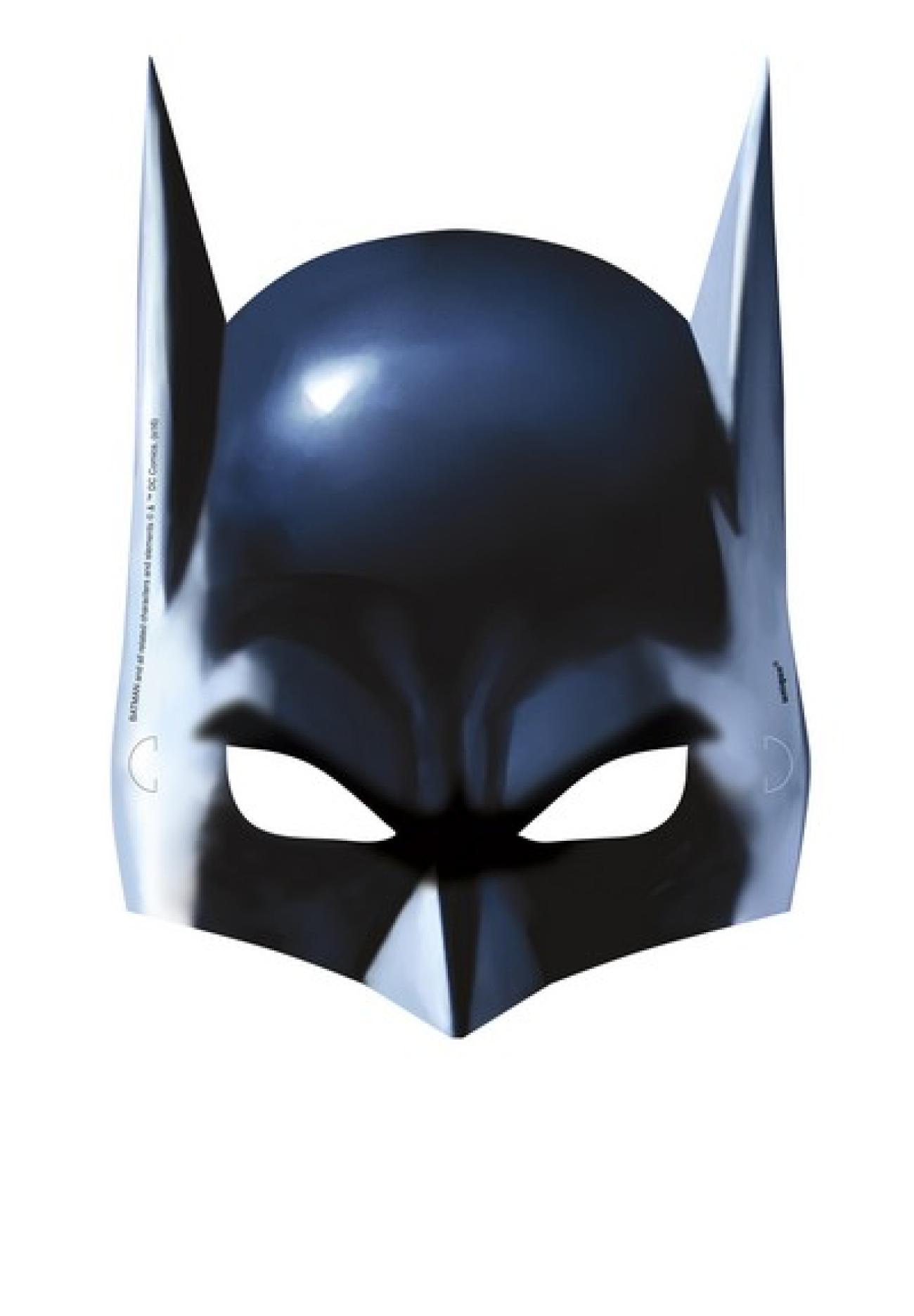 Maschera carta Batman - 8 pezzi