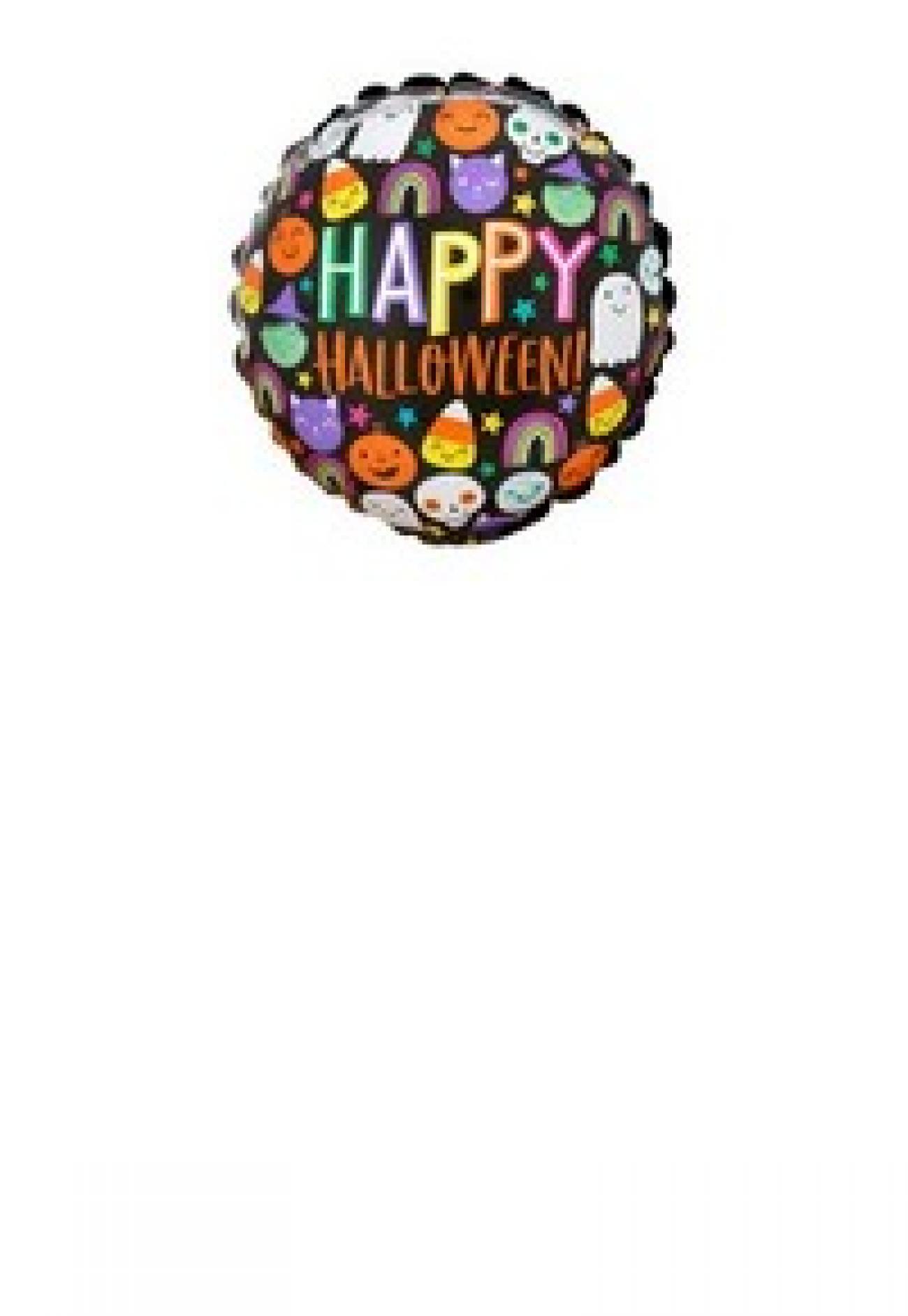 Pallone foil Mini 9" - 23 cm Halloween Happy Faces