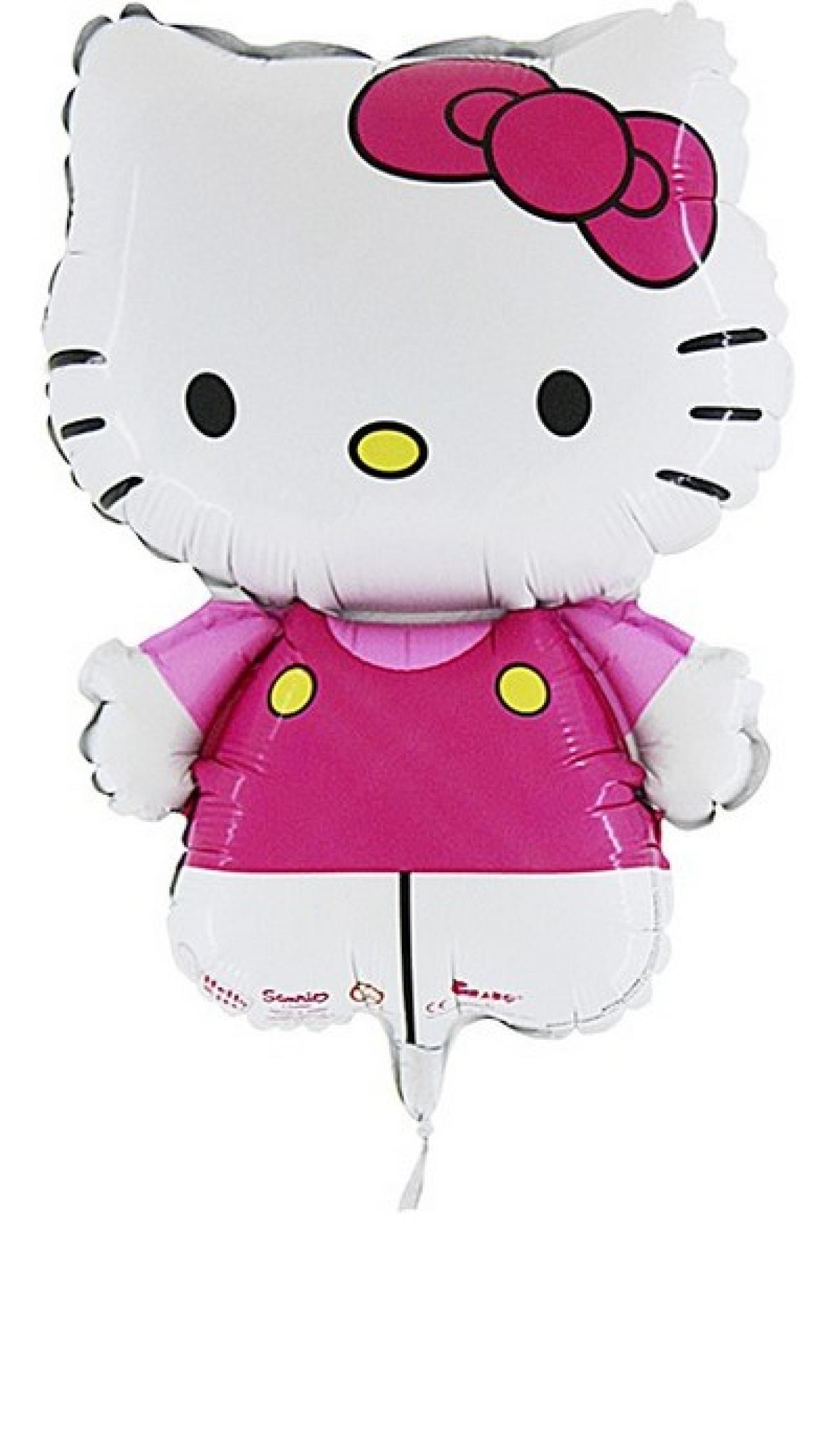 Pallone foil minishape 20 x 27 cm Hello Kitty Fuxia - SI GONFIA AD ARIA