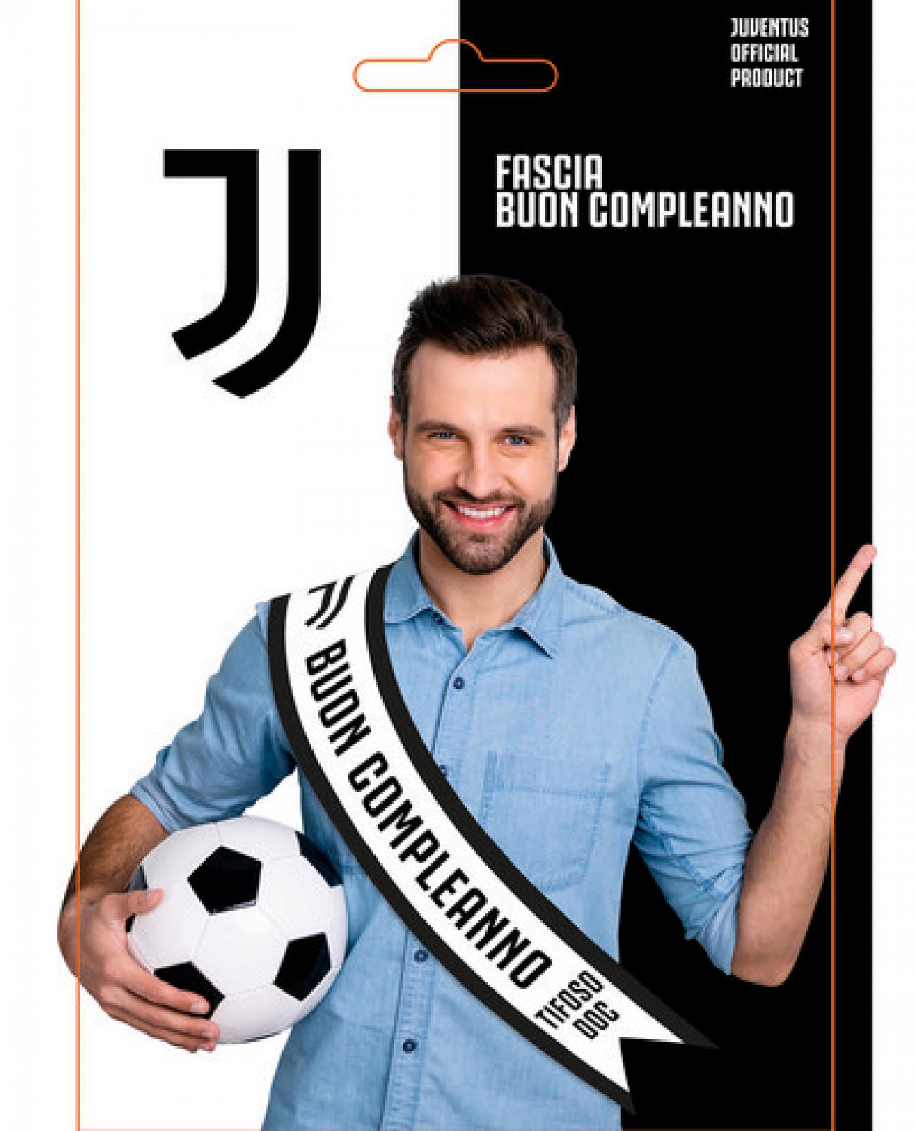 Fascia Buon Compleanno Juventus 9,5 x 152 cm poliestere