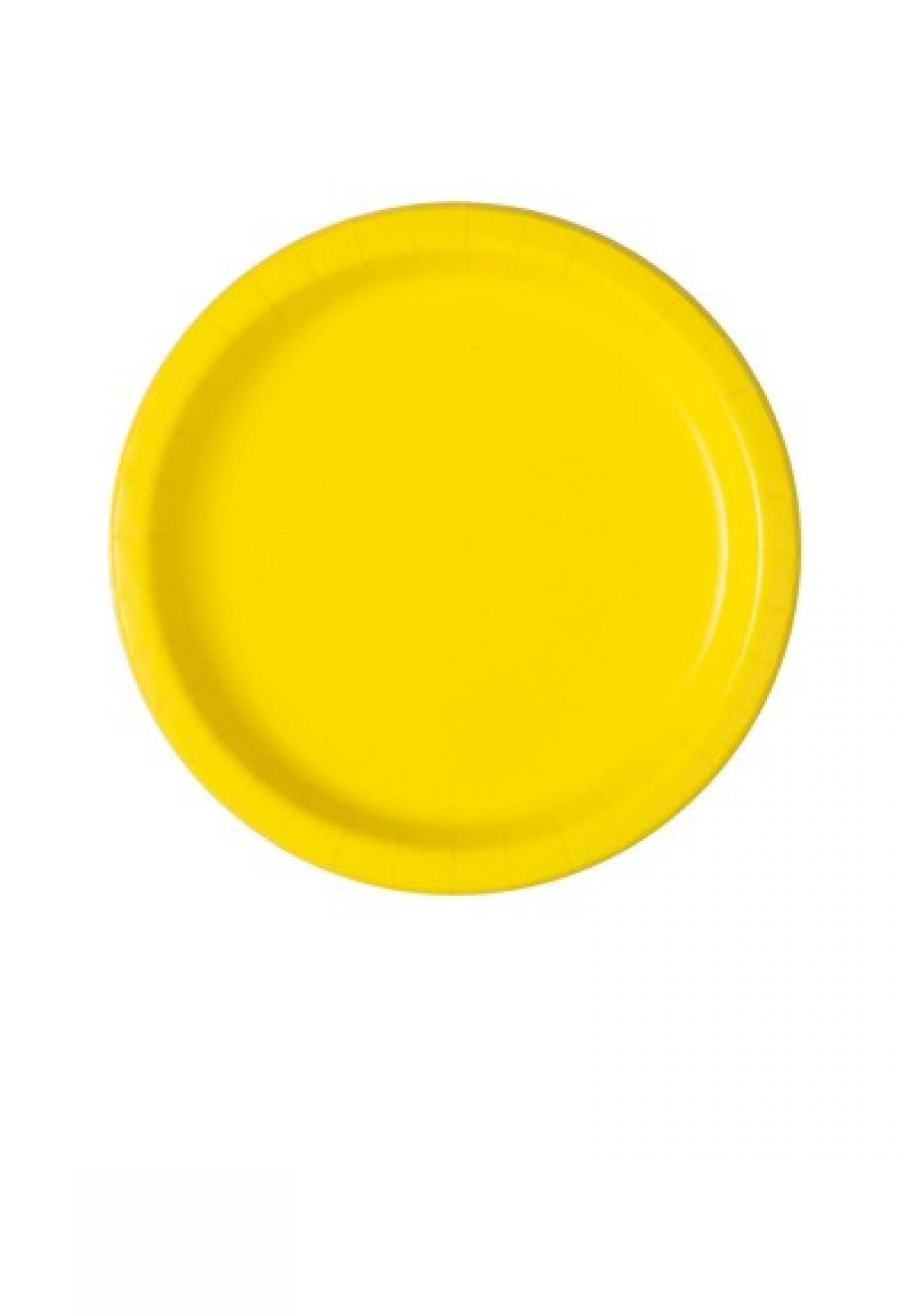 Piatto carta 18 cm Giallo Neon SUP 20 pz