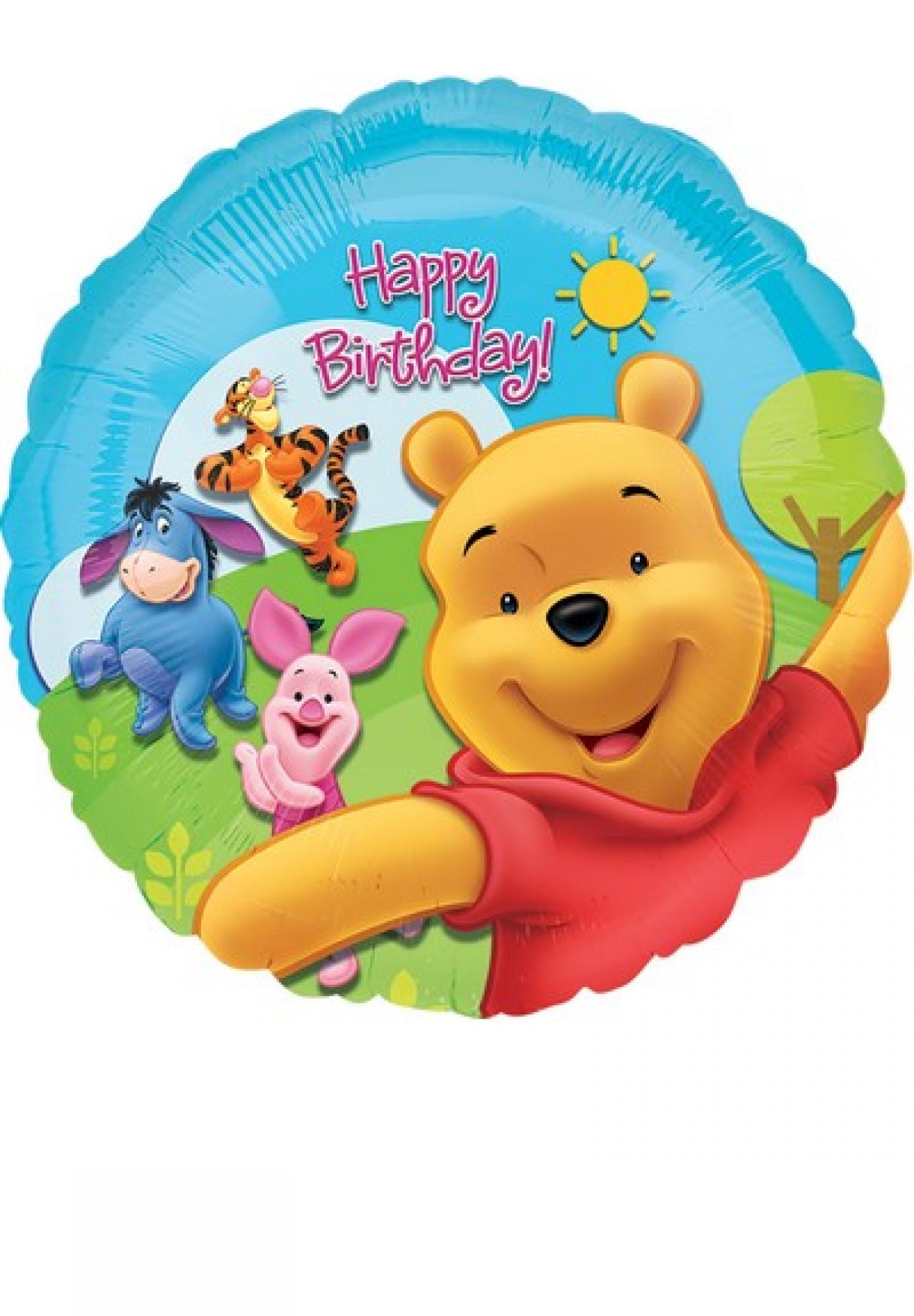 Pallone foil standard 18" - 45 cm Winnie the Pooh and Friends