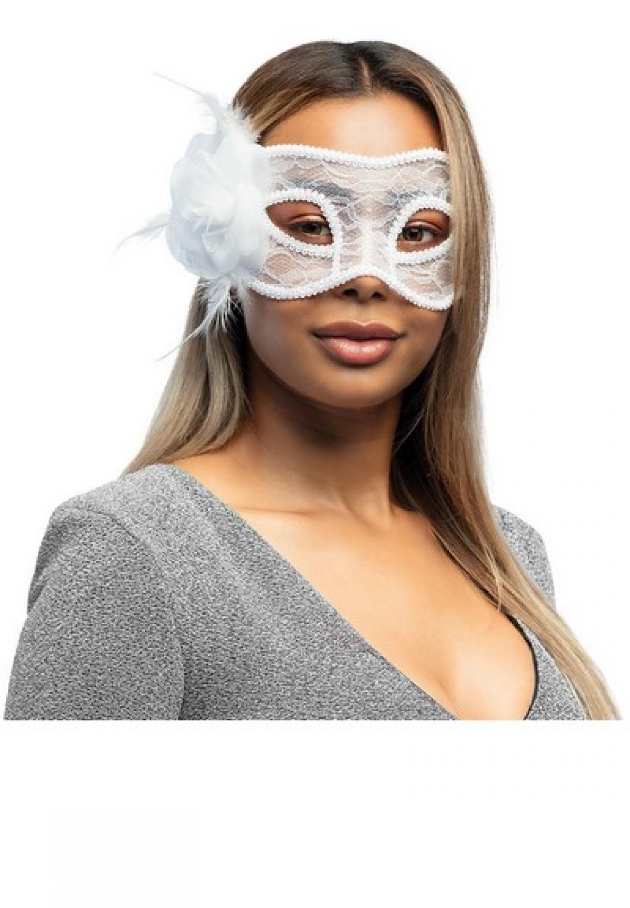 Maschera pizzo Mystique bianca