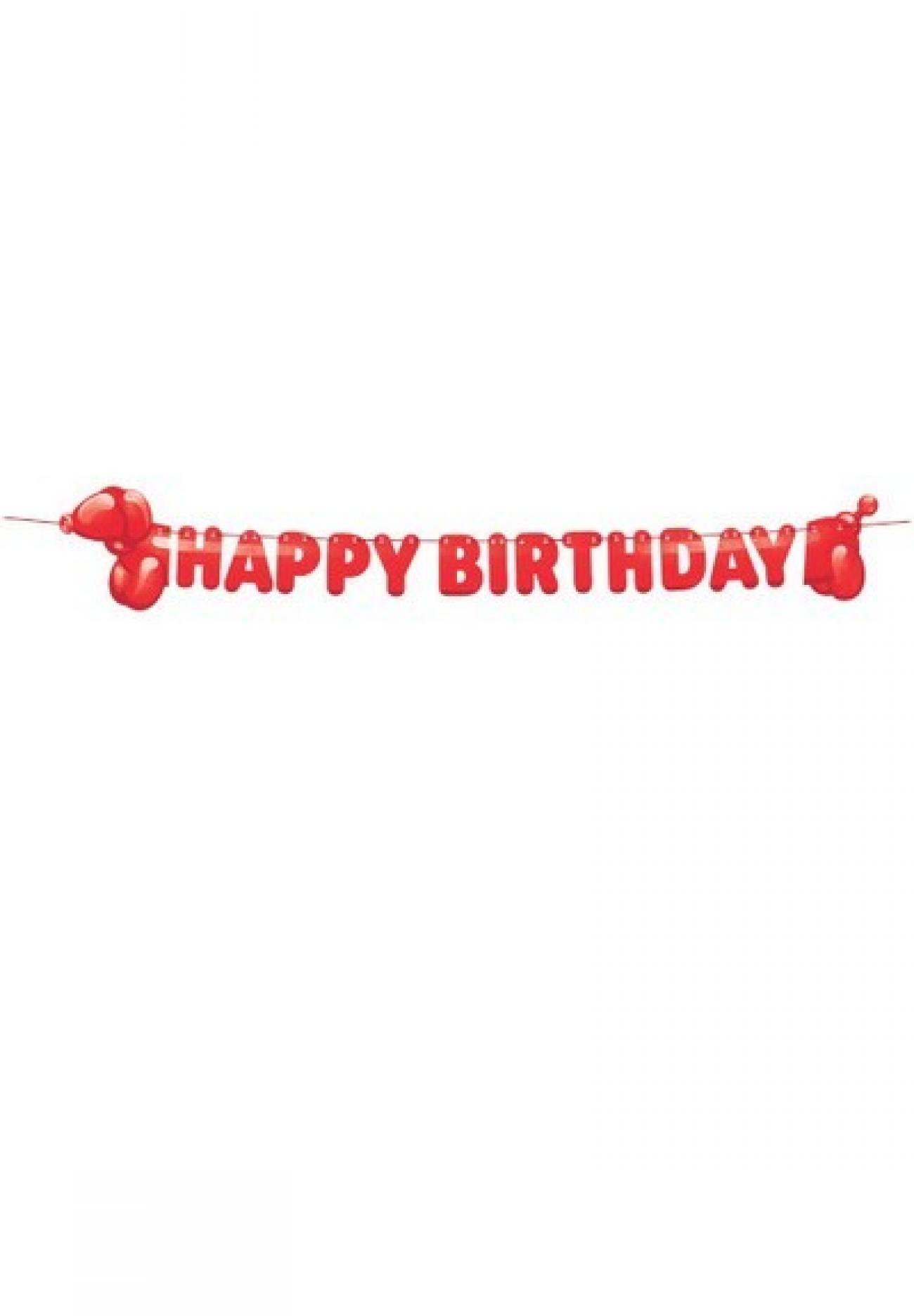 Festone Happy Birthday 180 x 18 cm Balloon Animals #03/21