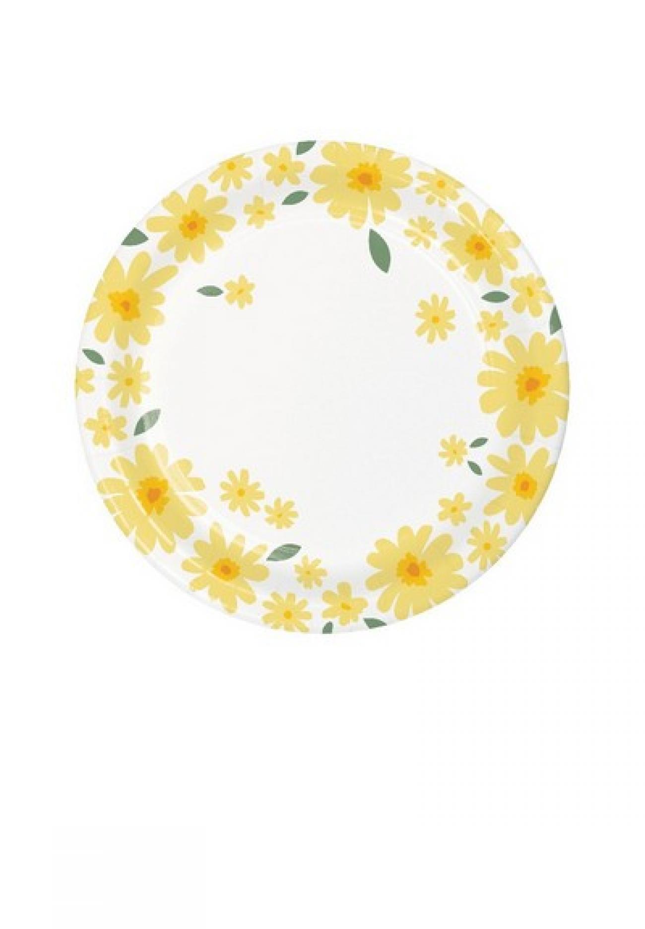 Piatto carta 18 cm Margherita - Sweet Daisy