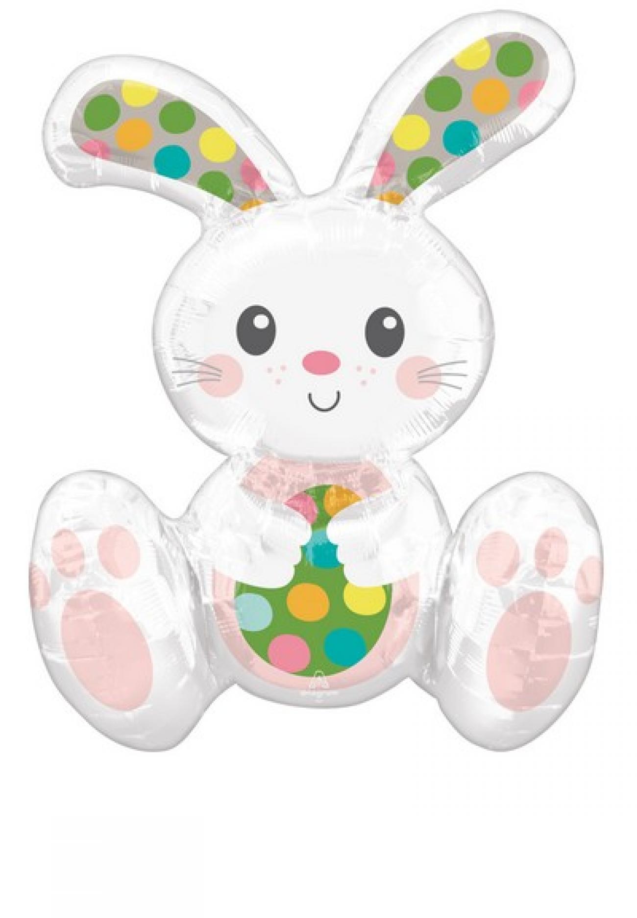 Pallone foil Multi 38 x 50 cm Sitting Easter Bunny