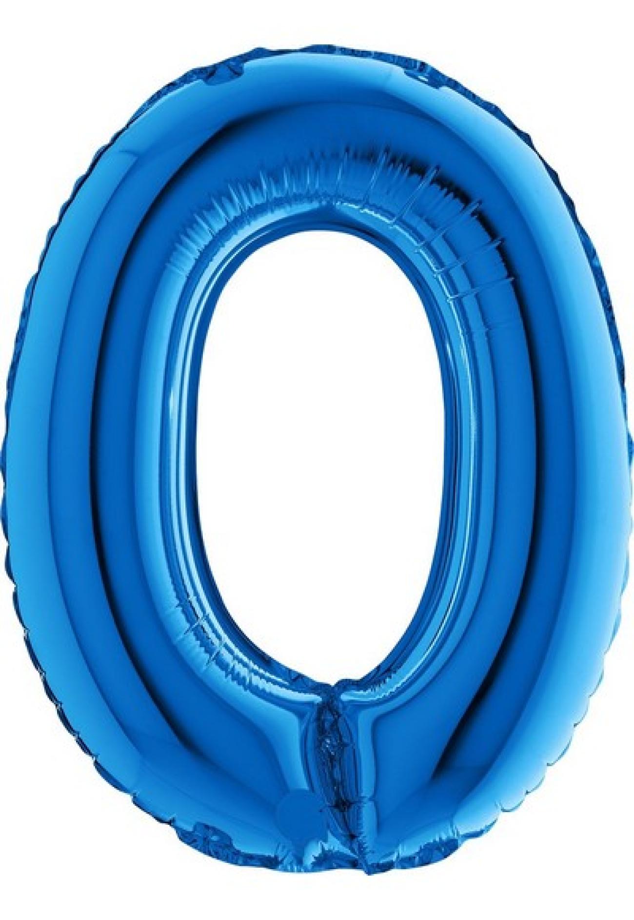 Pallone foil 40" - 102 cm Numero 0 Blu Q