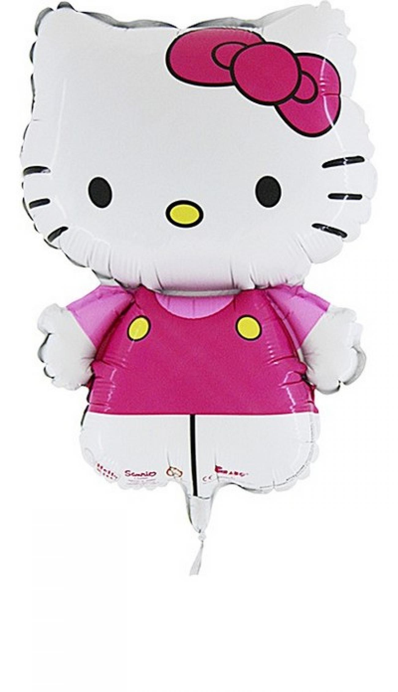 Pallone foil minishape 20 x 27 cm Hello Kitty Fuxia - SI GONFIA AD ARIA