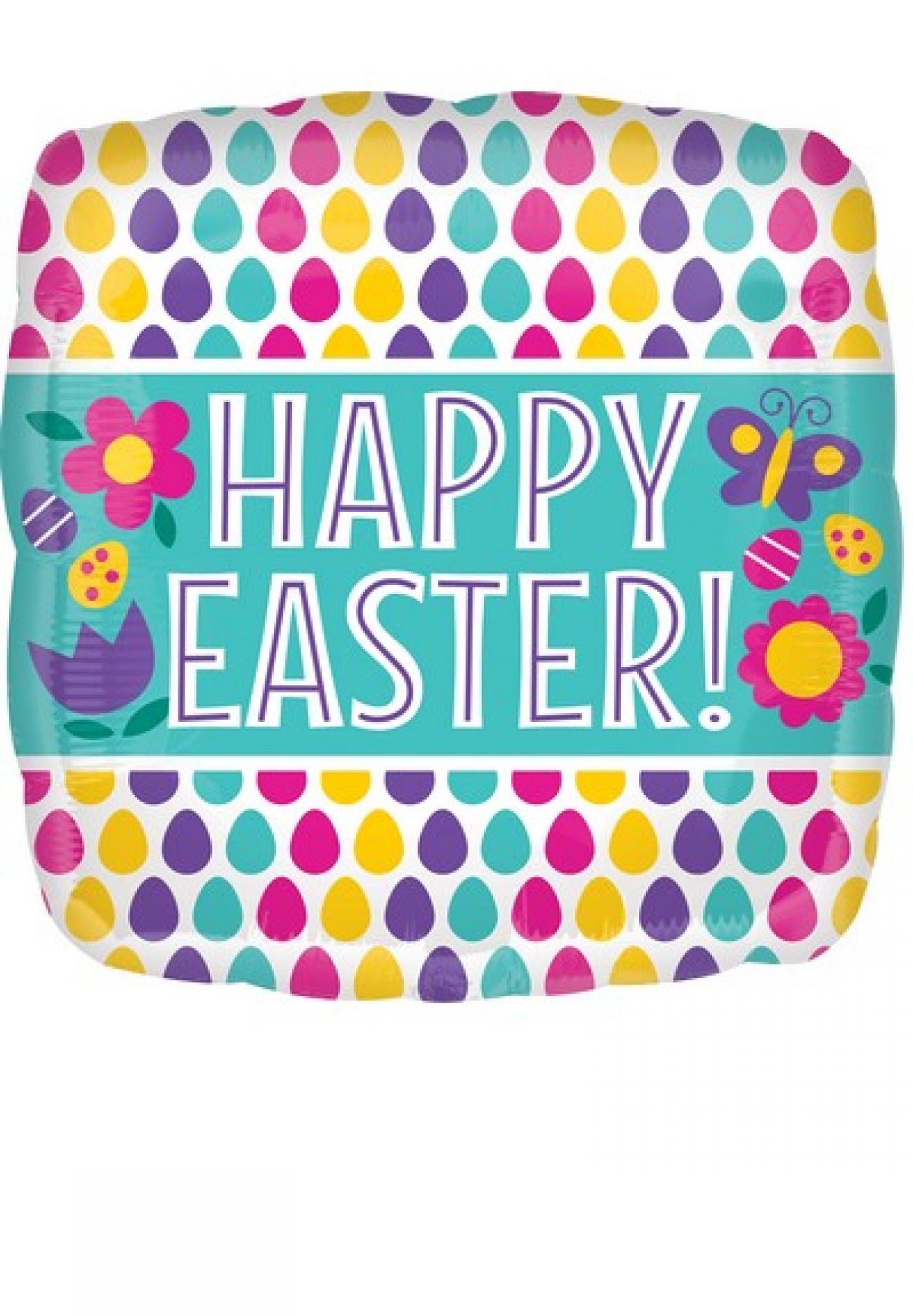 Pallone Foil Standard 17" - 42 cm Easter Egg Pattern