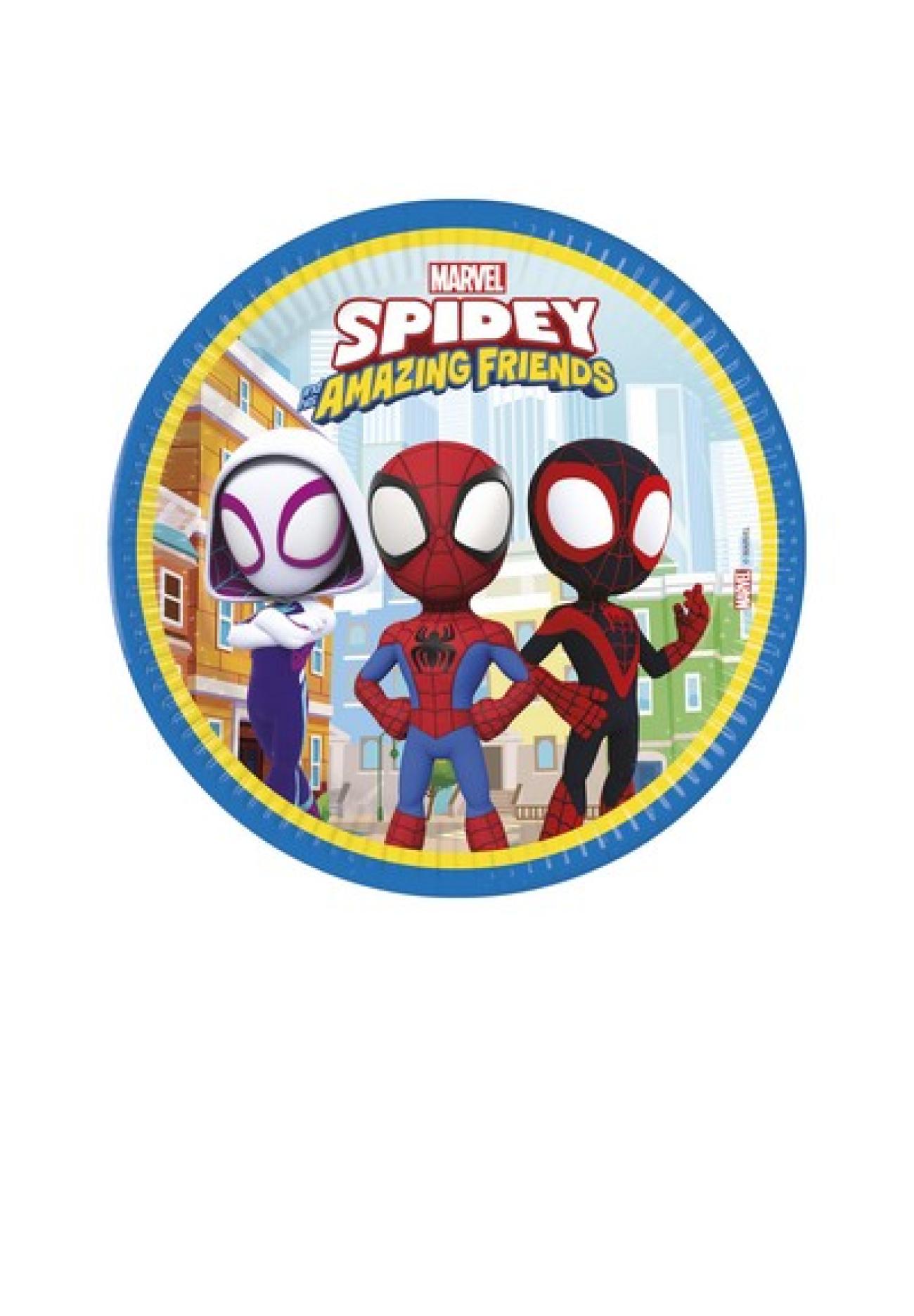 Piatto 20 cm Spidey & Friends - 8 pezzi