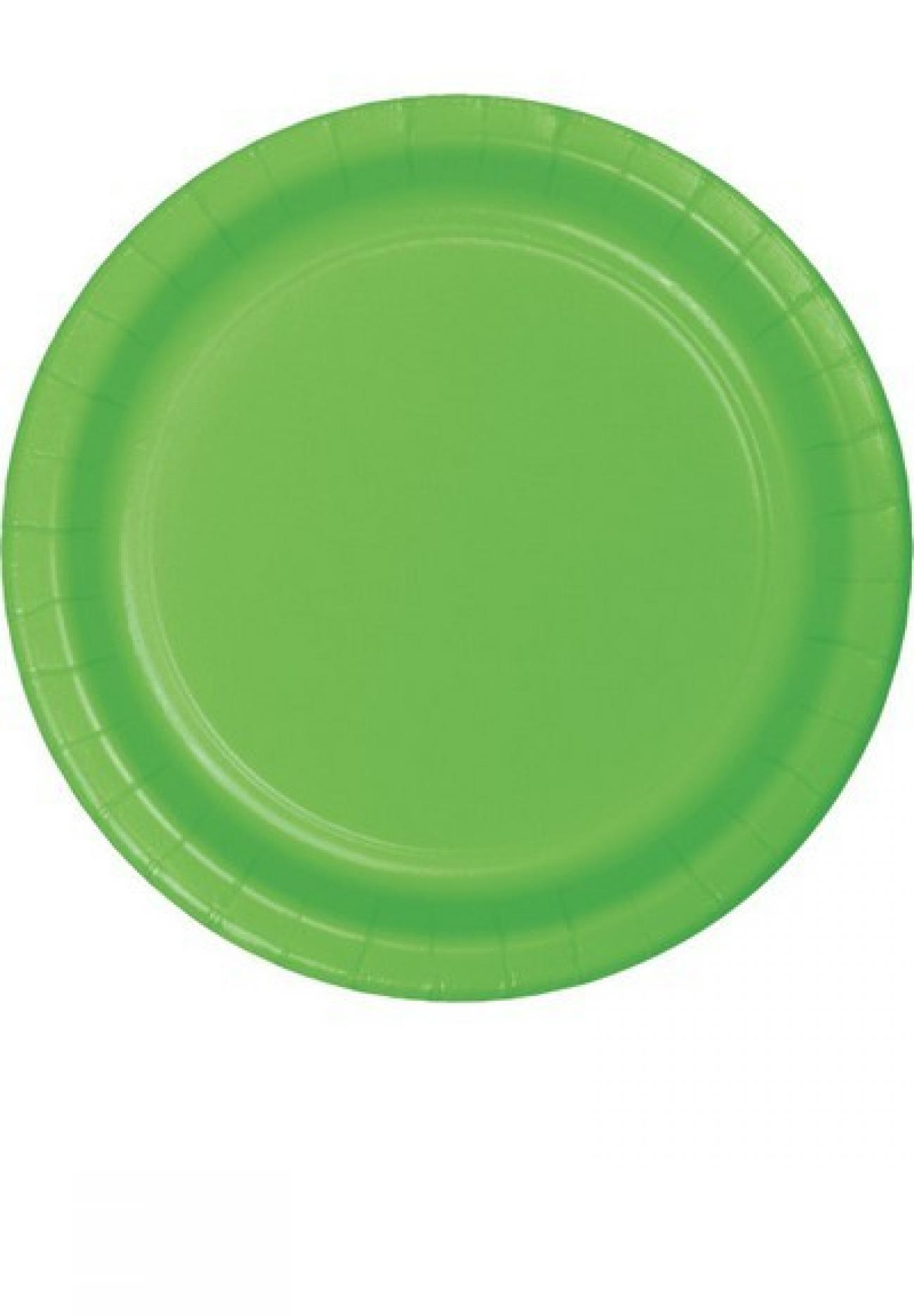 Piatto carta 23 cm Verde Lime 8 pz