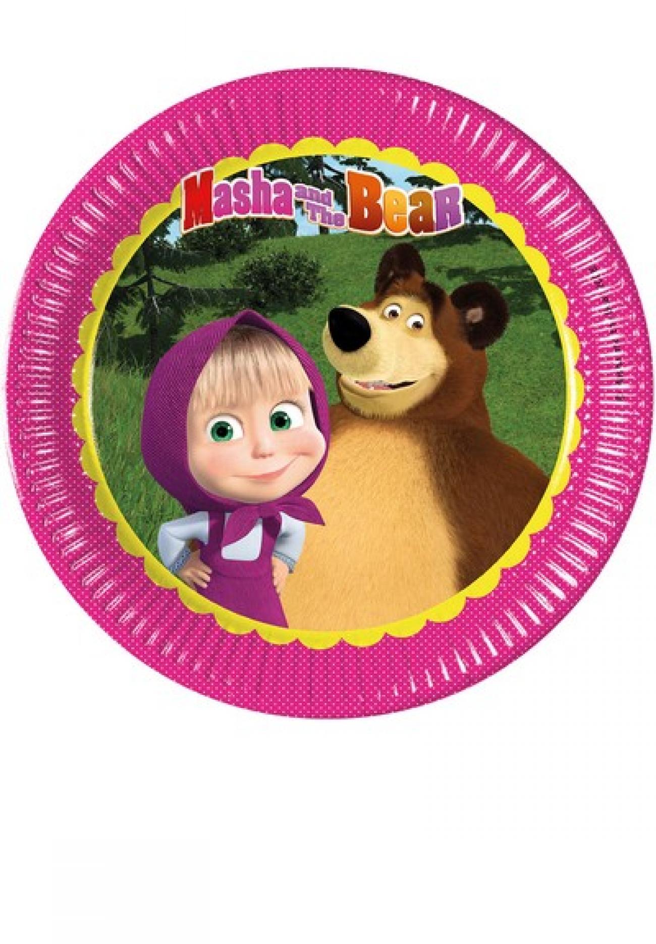 Piatto 23 cm FSC PLASTIC FREE MASHA AND THE BEAR =USA 5PR86511=