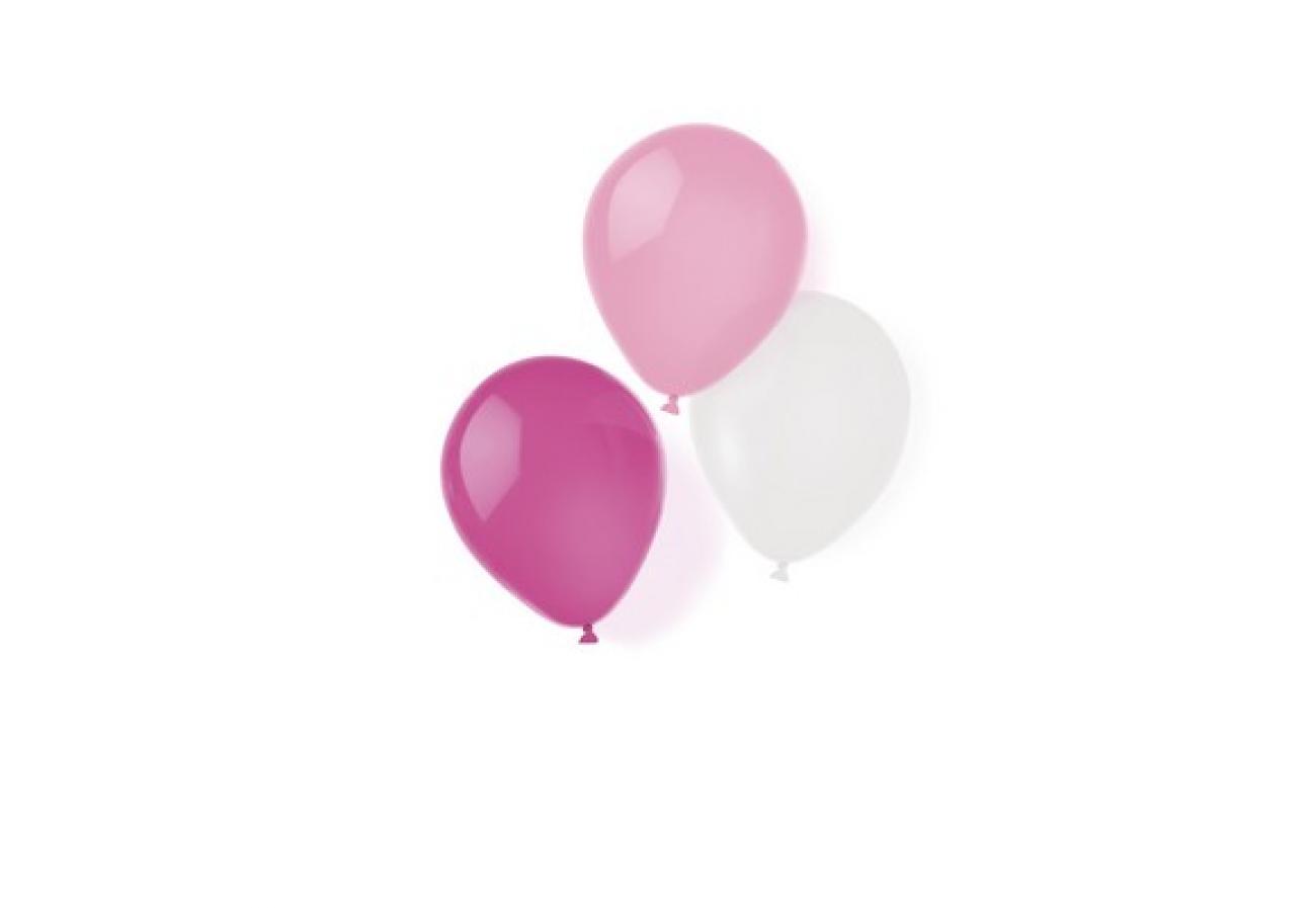 8 Latex Balloons Hot Pink 25,4 cm/10"