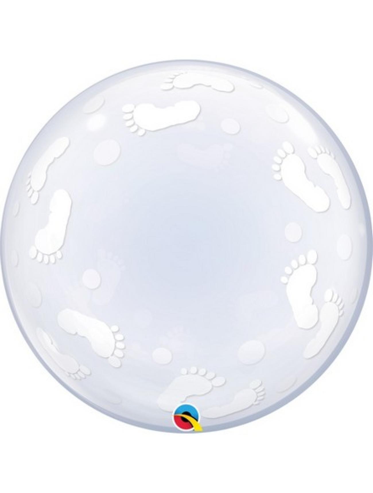 Pallone Bubble 24"-61 cm Baby Footprints