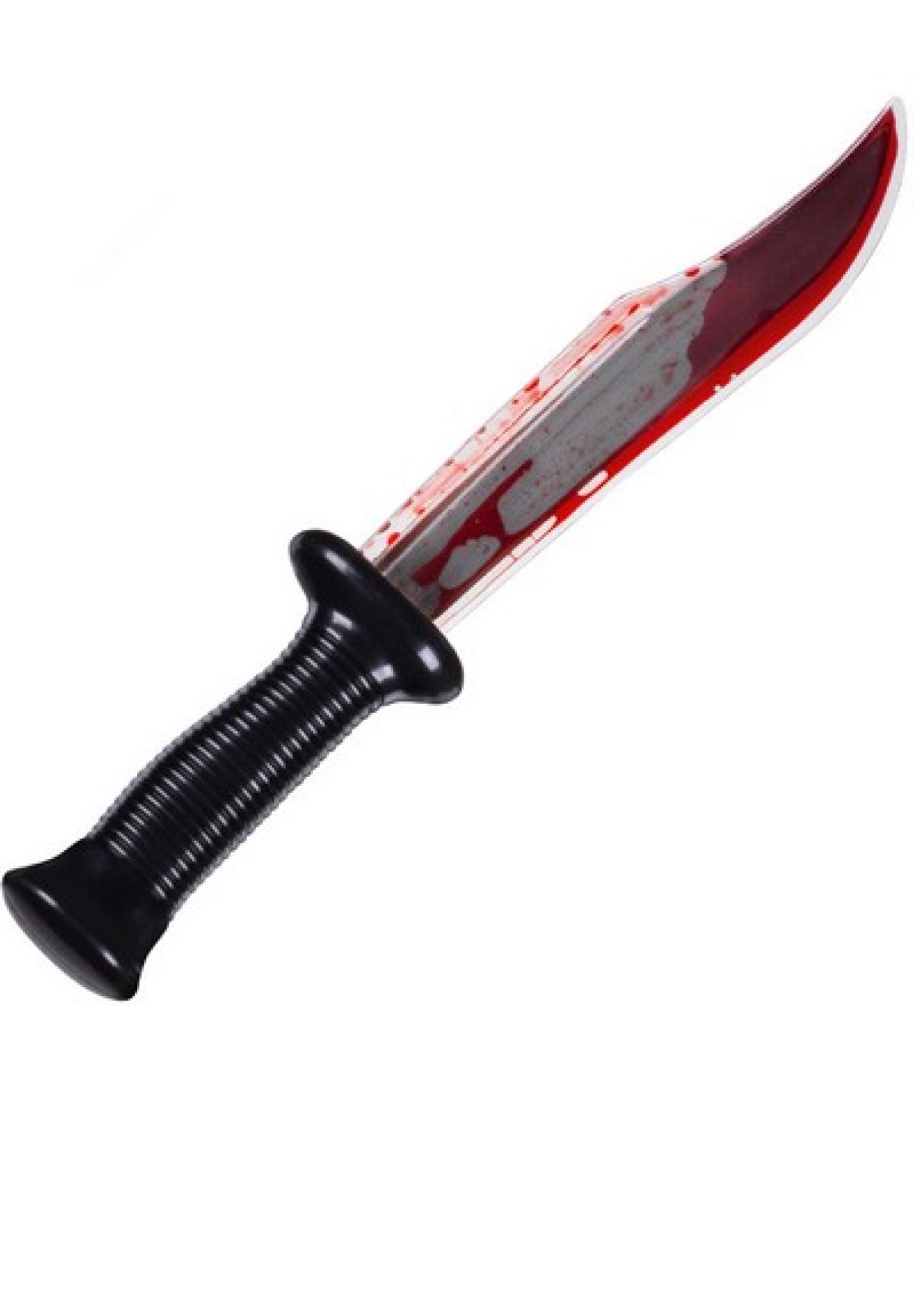 Coltello con sangue finto 33 cm