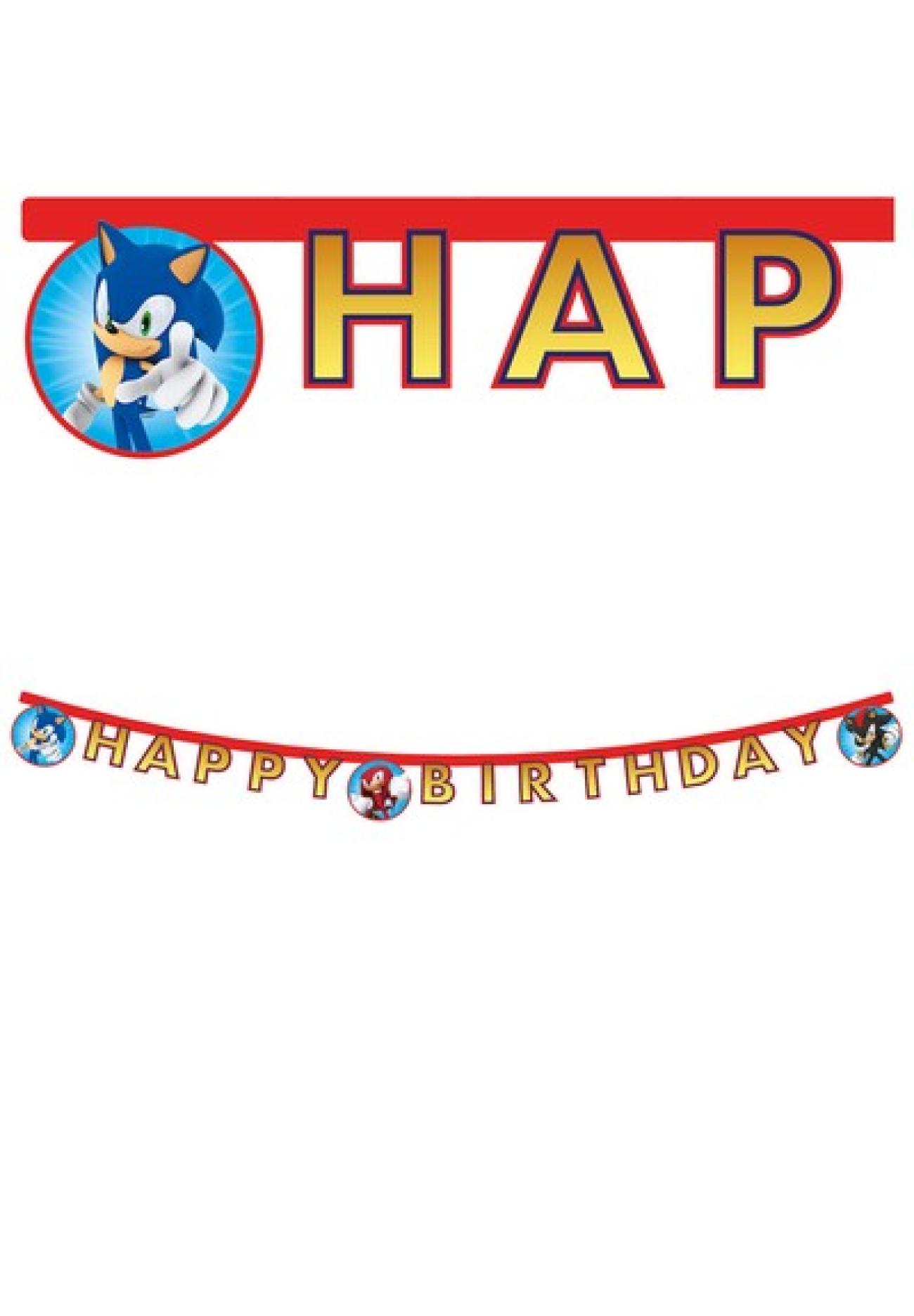 Festone Happy Birthday FSC Sonic