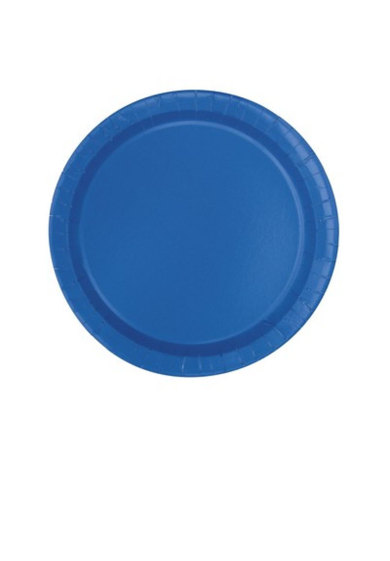 8 ROYAL BLUE 7" PLATES SUP - 8 pezzi