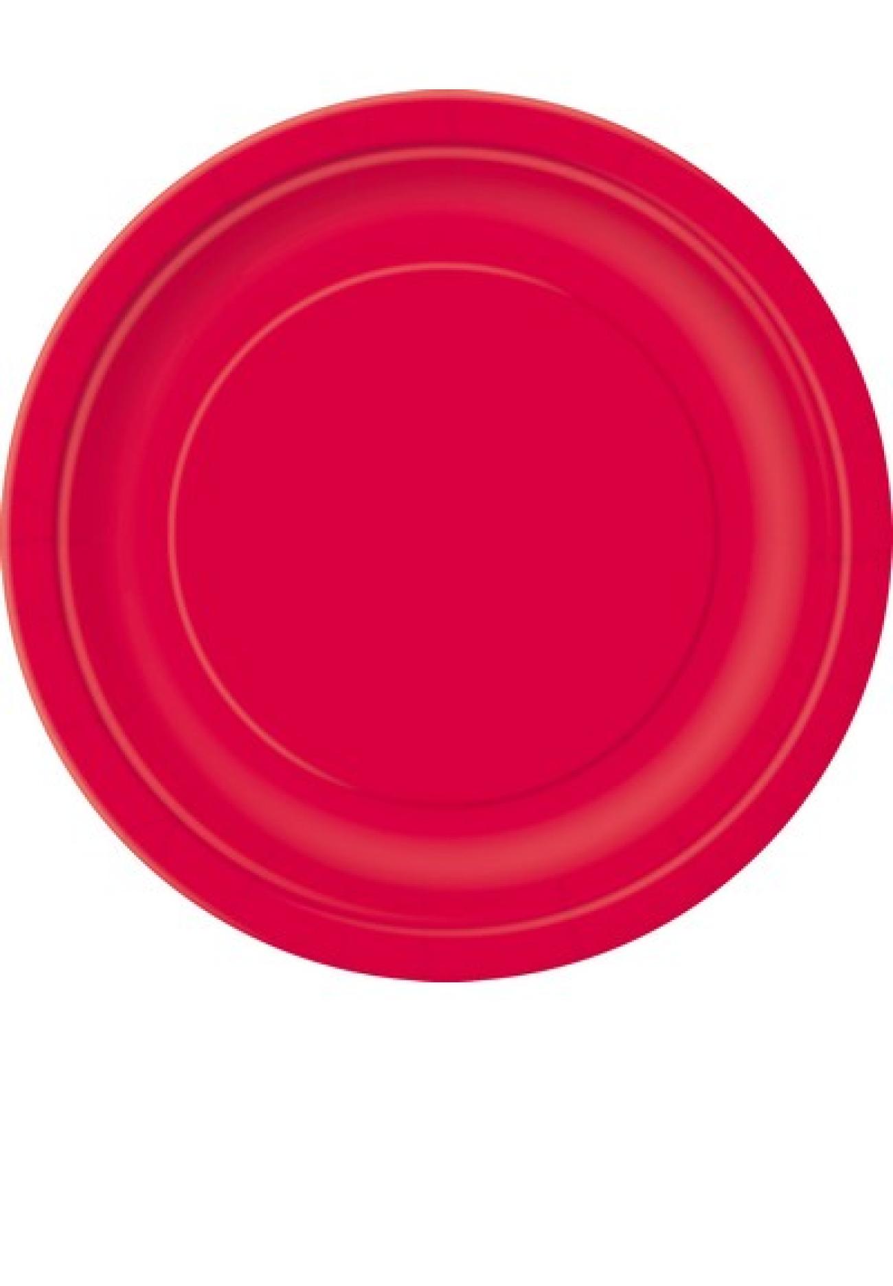 Piatto carta 23 cm Rosso - 16 pezzi