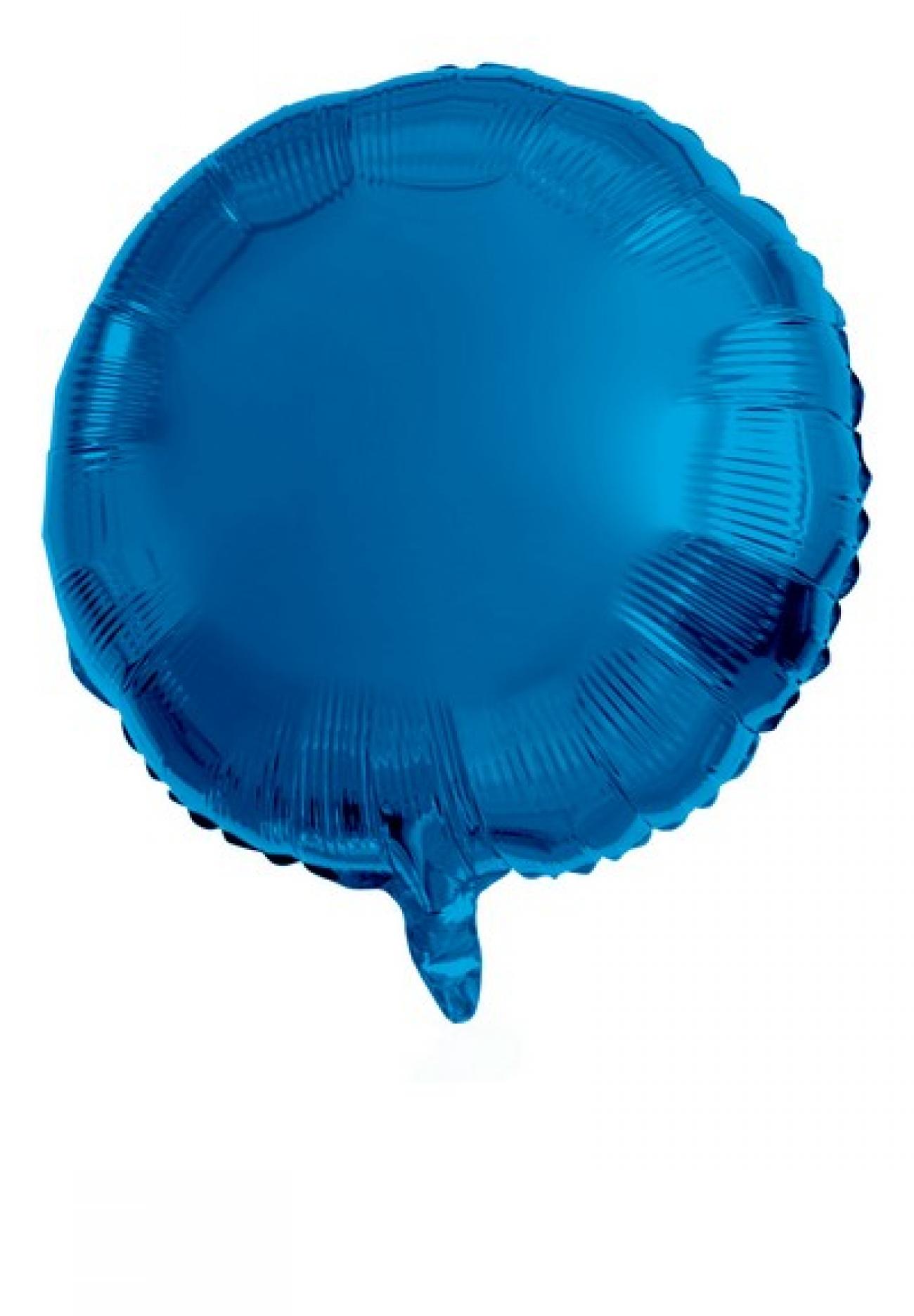 Pallone foil 18" - 45 cm Tondo blu lucido