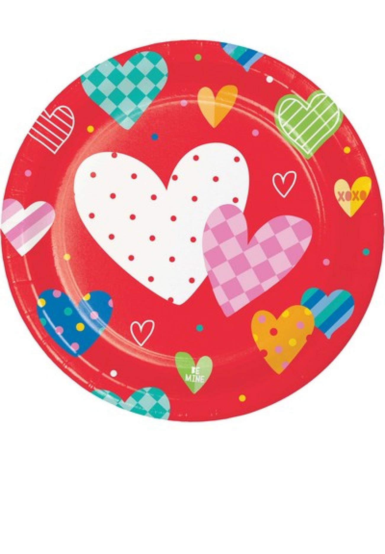 Piatto carta 23 cm Vivacious Valentine