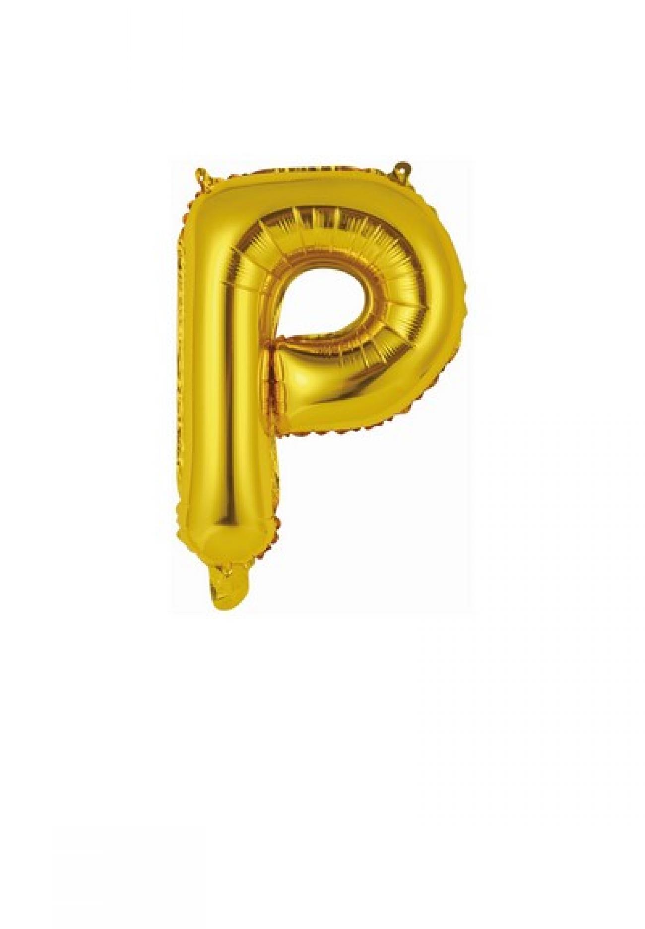 Pallone foil 16" - 41 cm Lettera P Oro