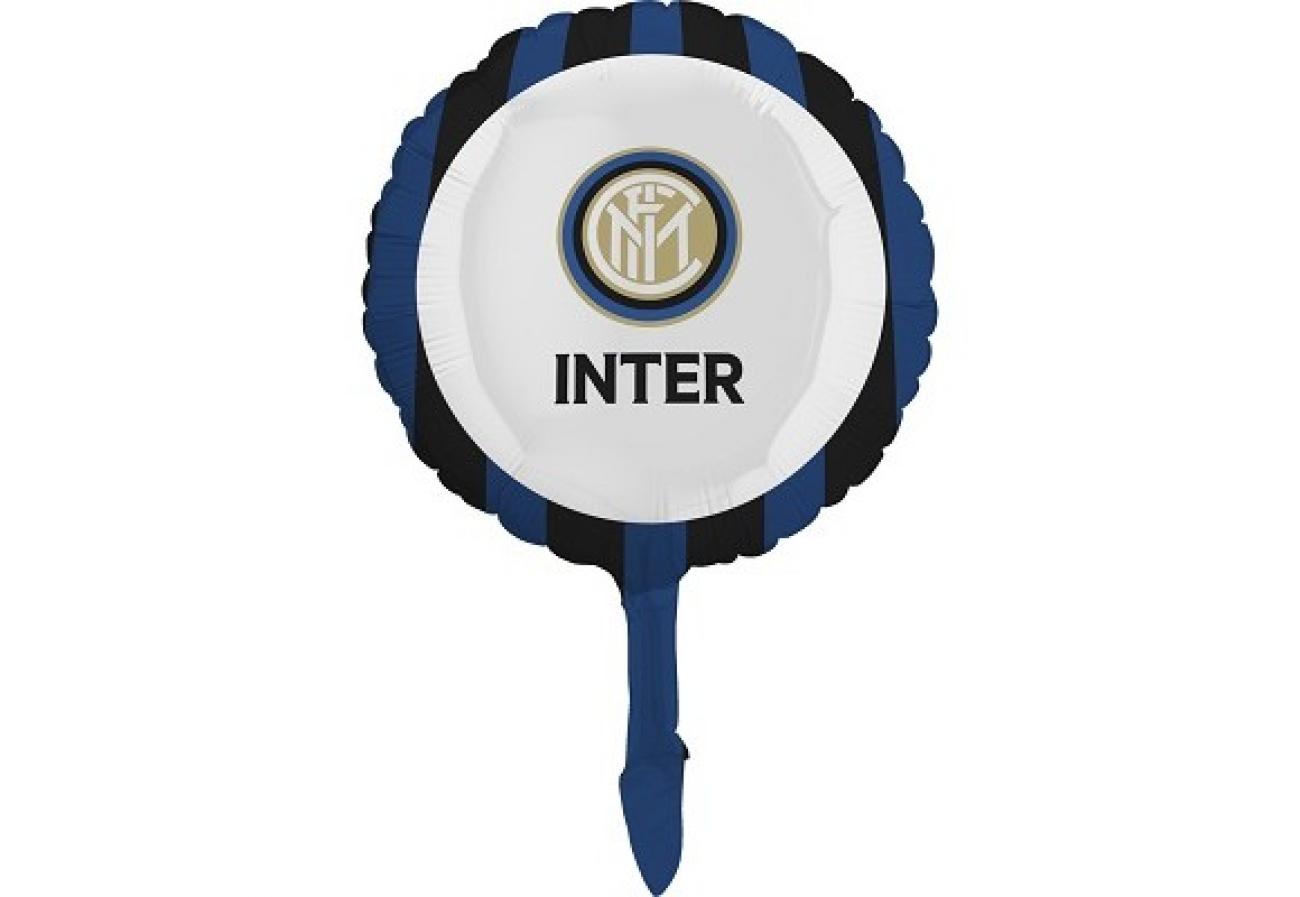 Pallone foil CON VALVOLA 9" - 23 cm Inter - SI GONFIA AD ARIA