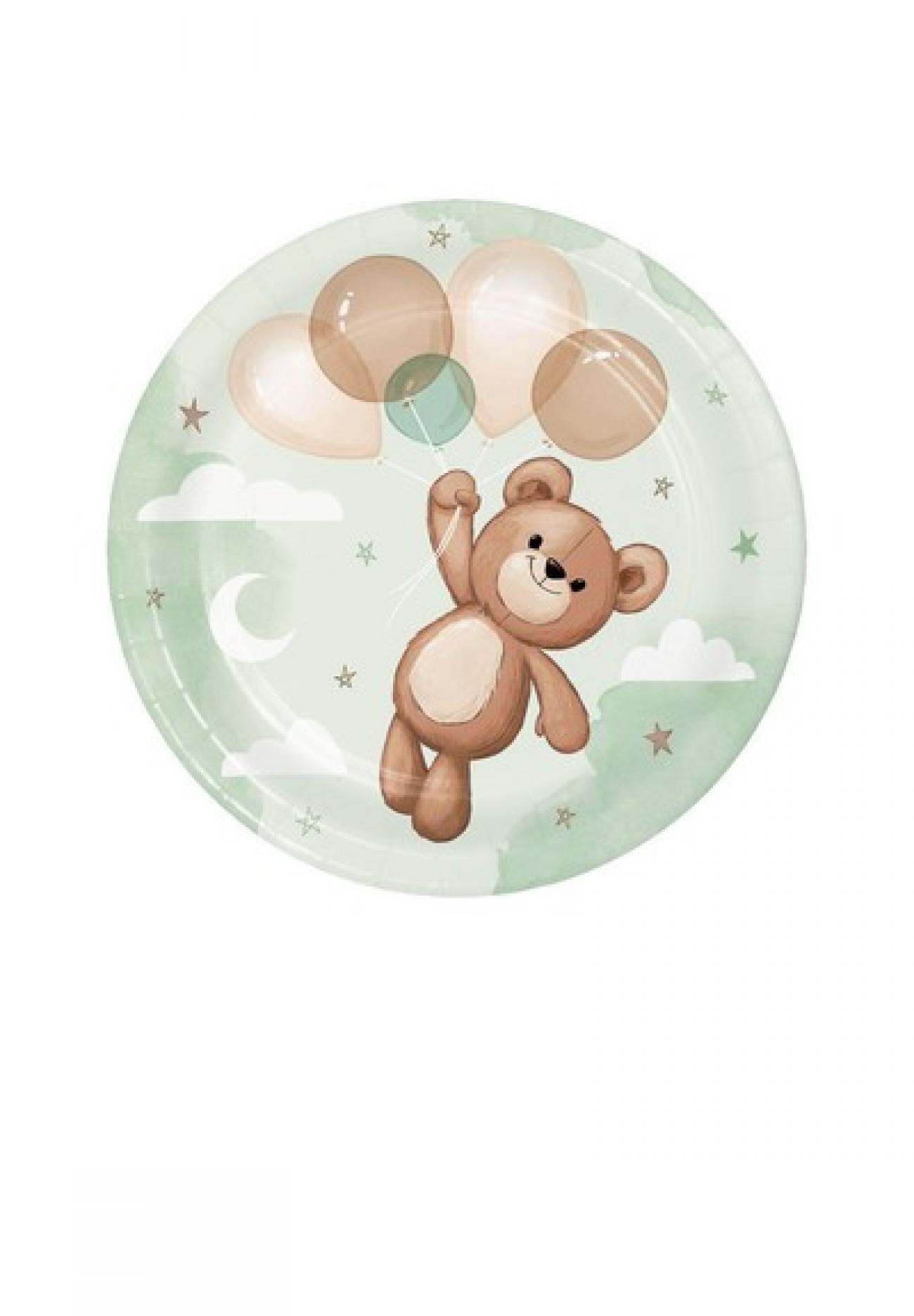 Piatto carta 18 cm Teddy Bear  8 pz