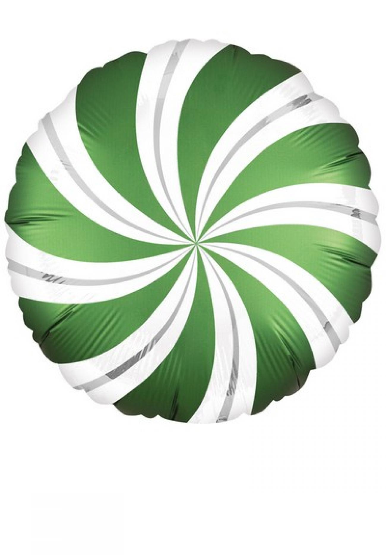 Pallone foil standard 17" - 42 cm Emerald Candy Swirls