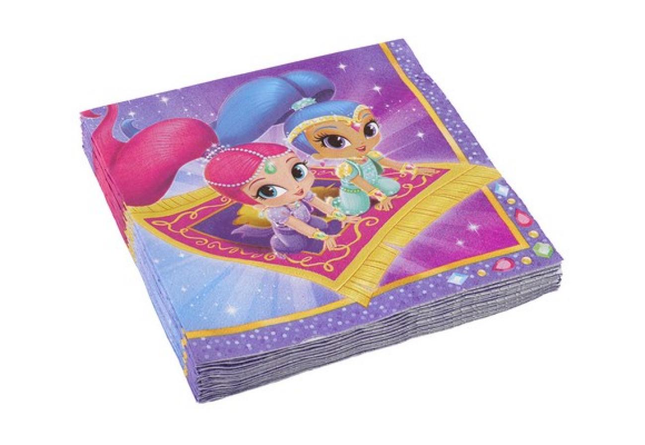 Tovagliolo 33 x 33 cm Shimmer & Shine 20 pz