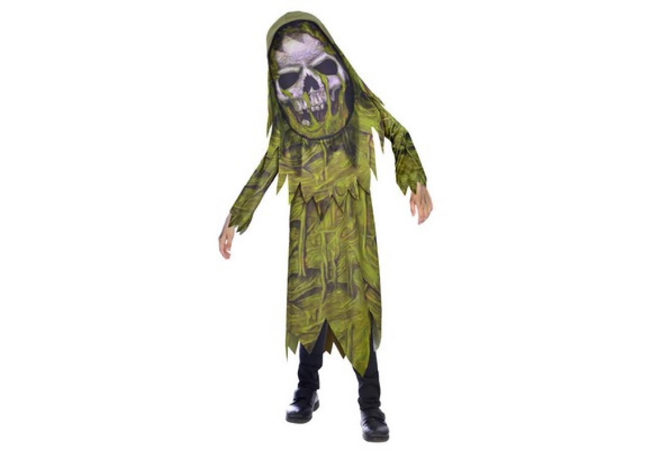 Costume Bambino Zombie delle Paludi con grande testa 8-10 anni