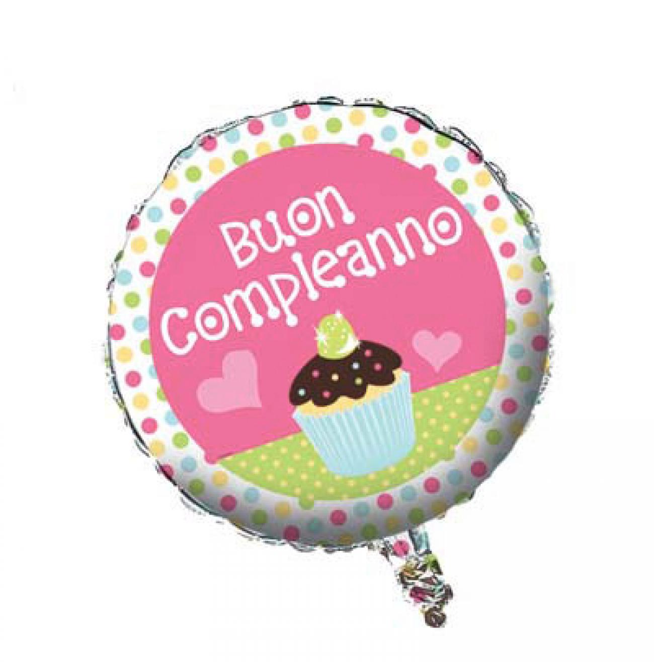 Pallone Foil 18" - 45 cm Buon Compleanno Cupcake Sweet Treat