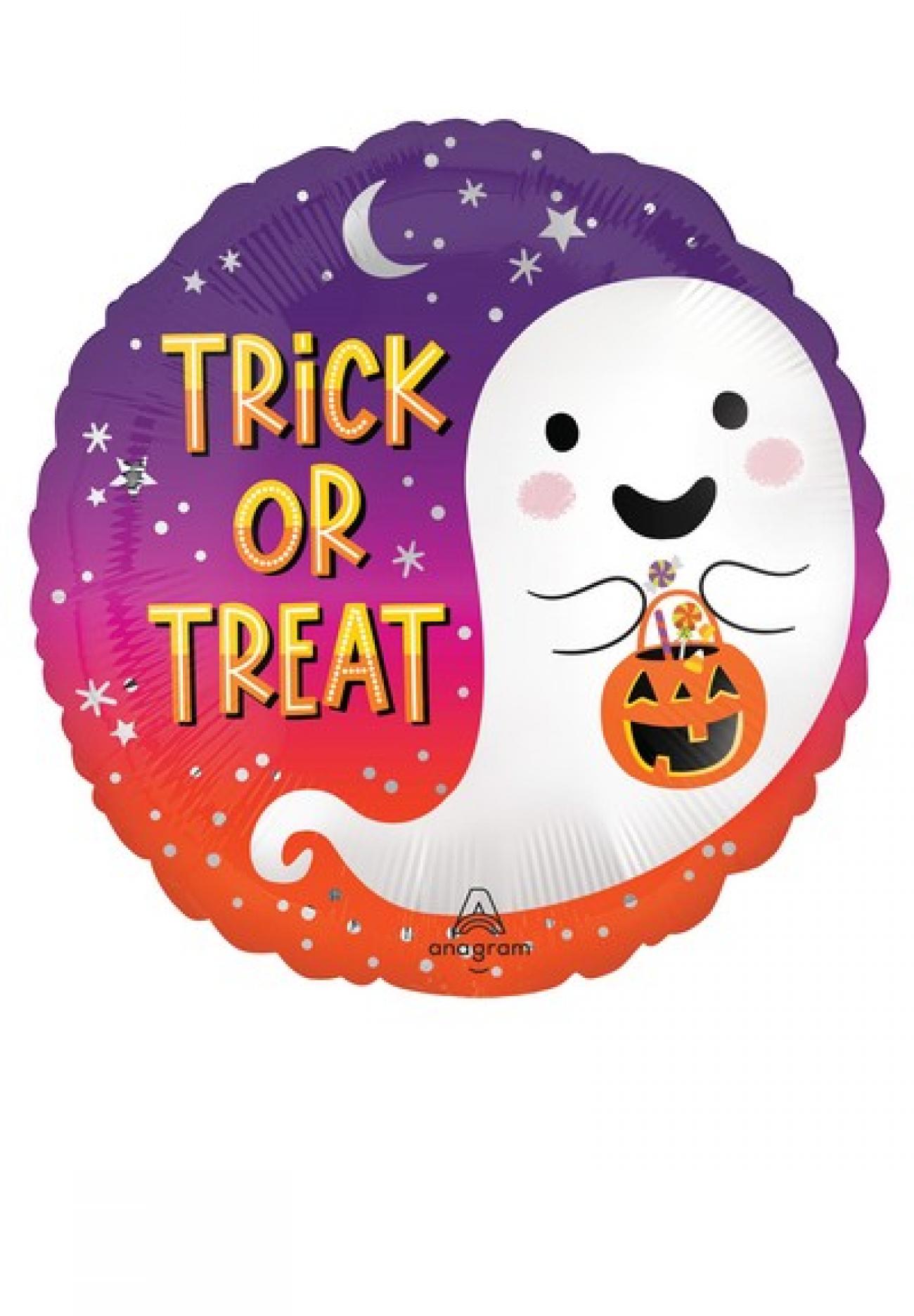 Pallone foil 17" - 43 cm Satin Trick or Treat