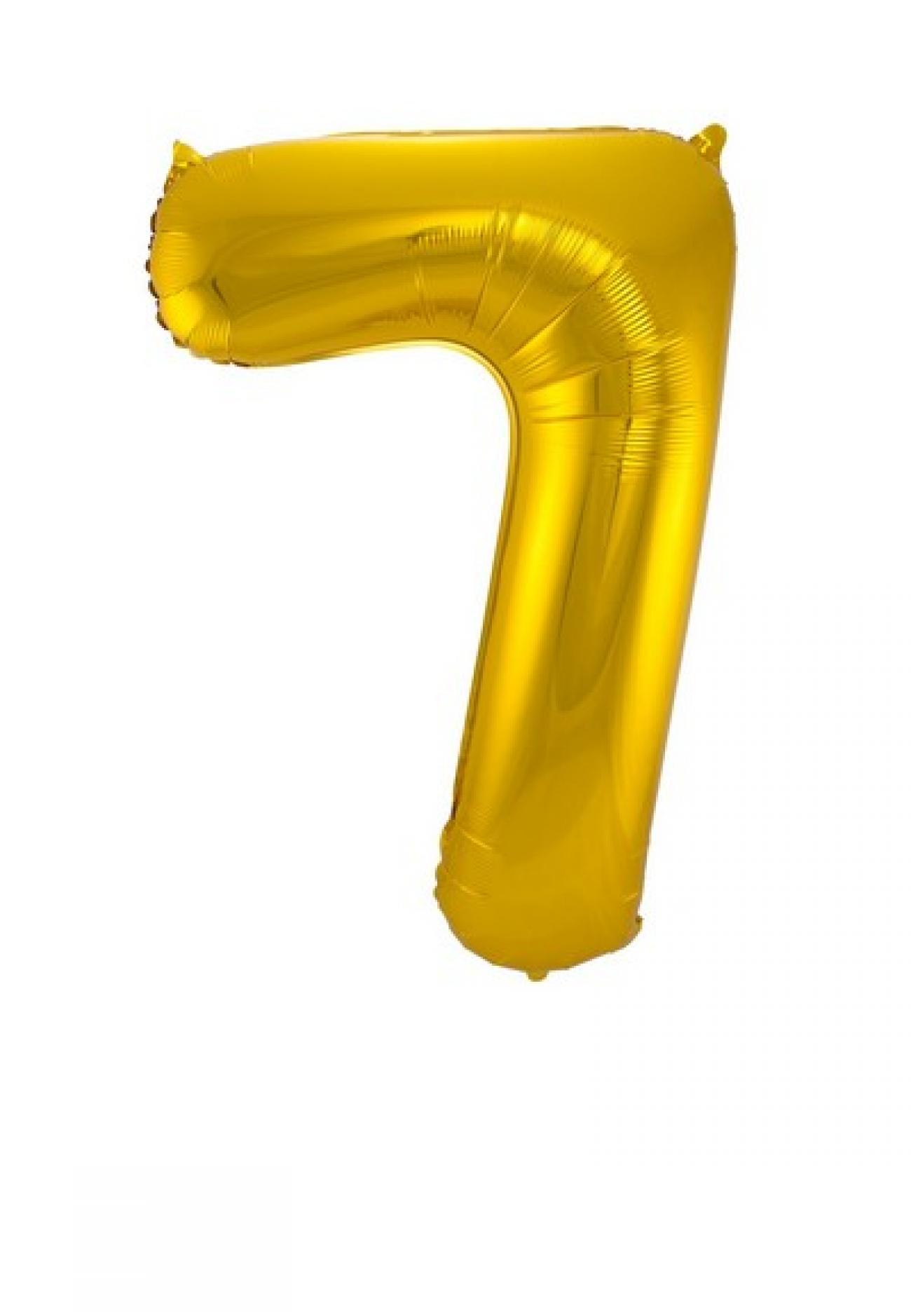 Pallone foil 34" - 86 cm Numero 7 Oro Gold