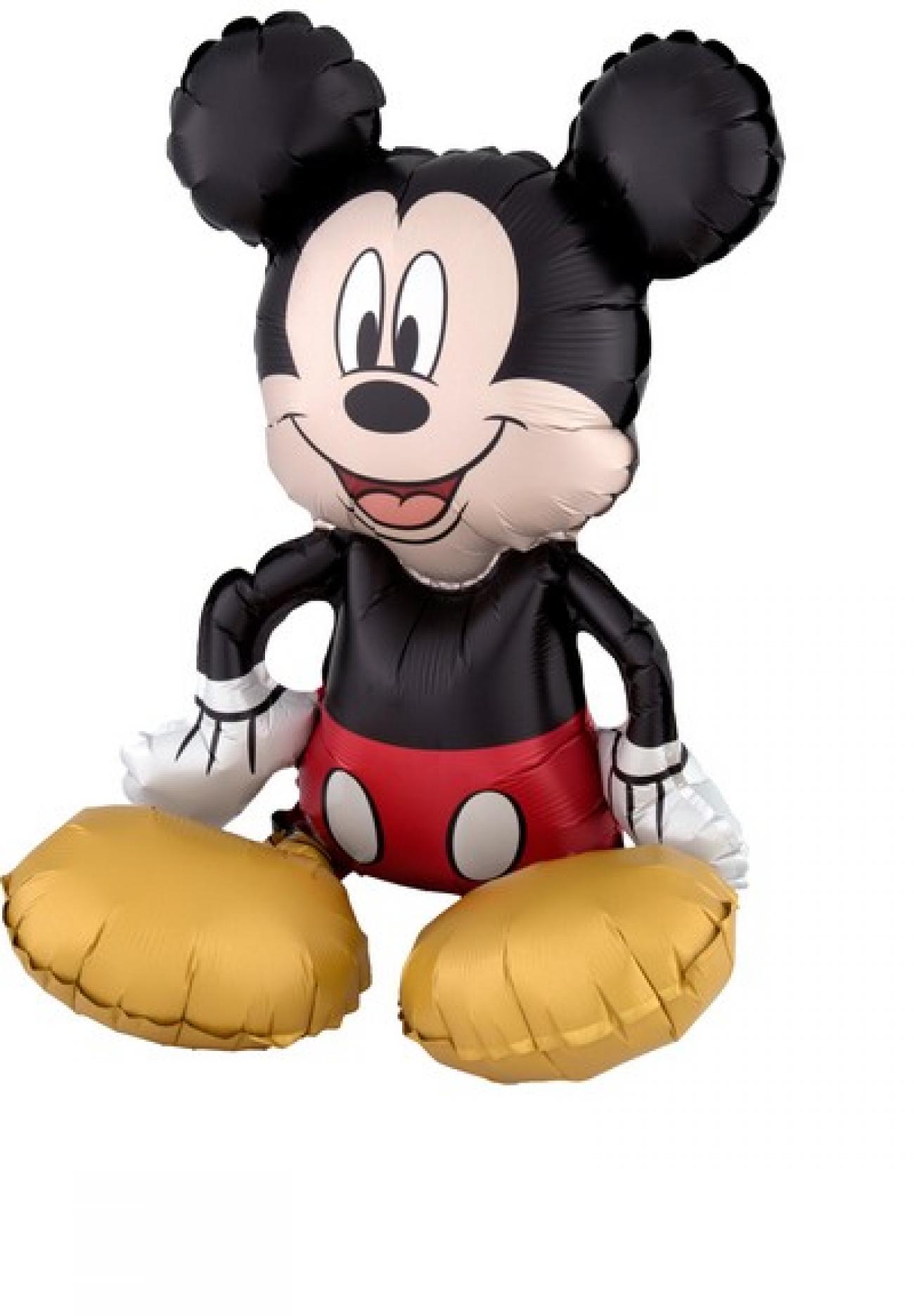 Pallone foil Mickey Mouse seduto 45 x 45 cm