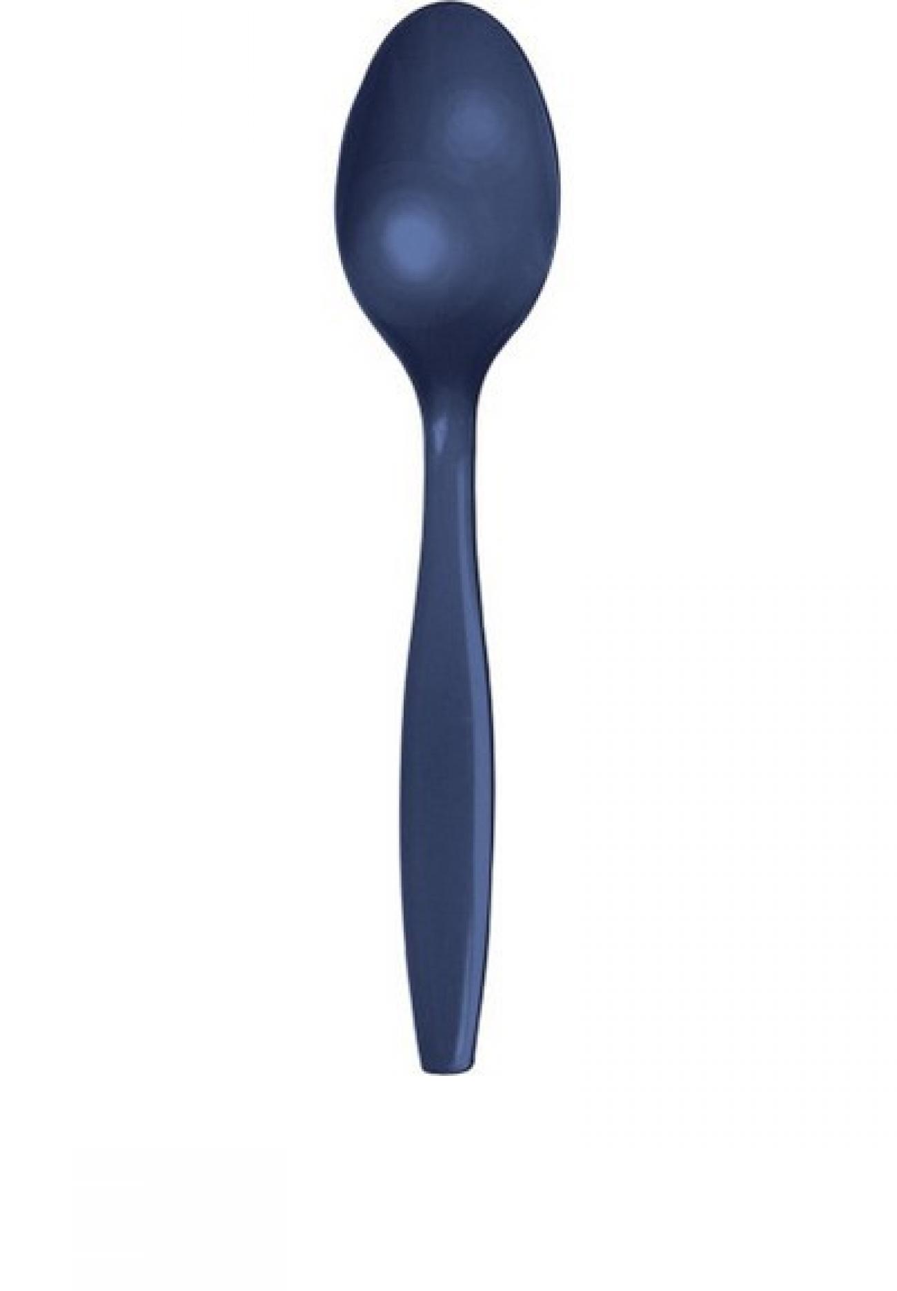 Cucchiaio plastica Blu Navy 24 pz