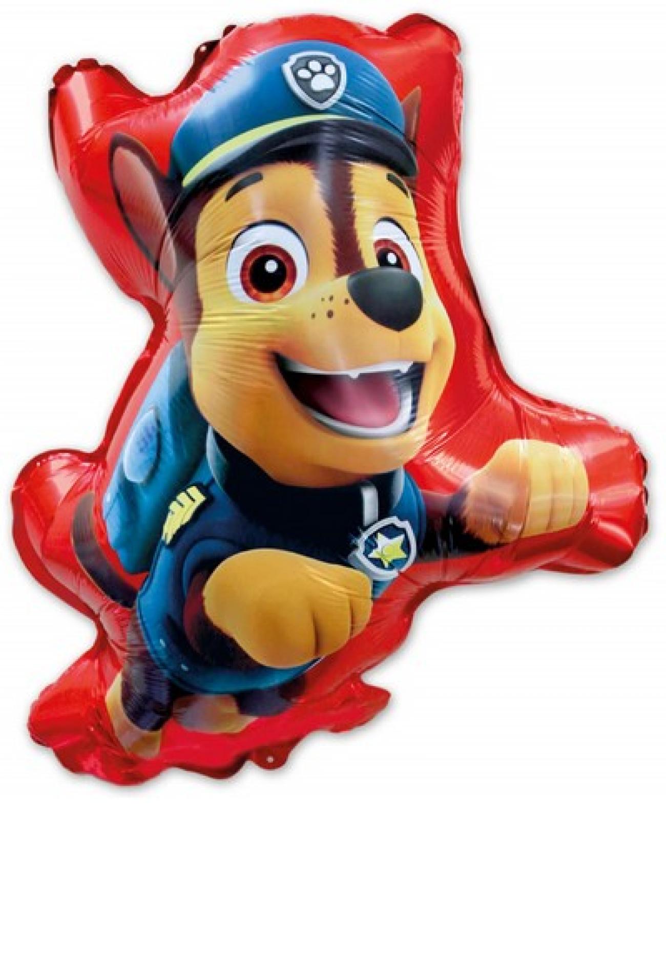 Pallone foil Supershape 56 x 68 cm - Paw Patrol Chase con PESETTO E NASTRO